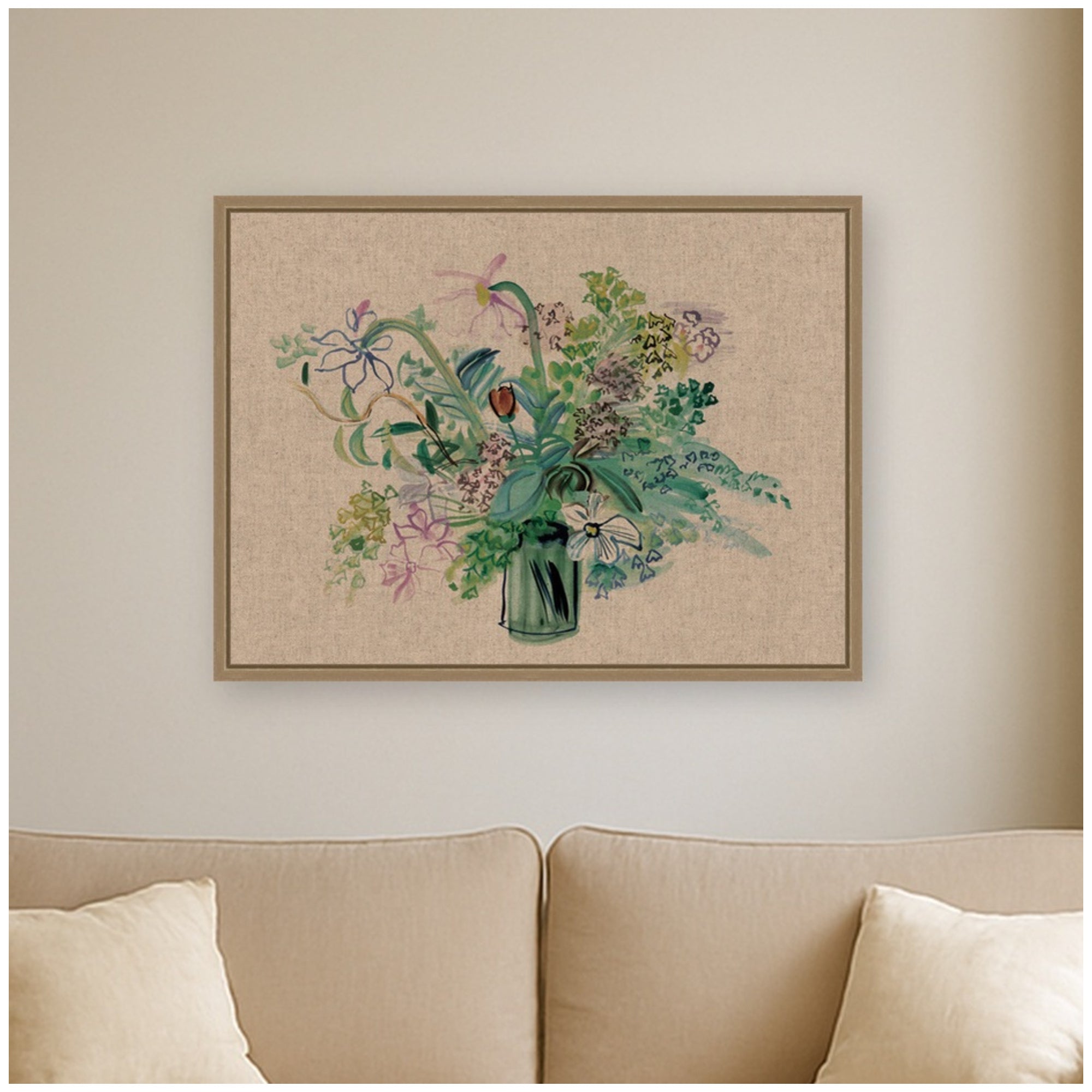 Framed Canvas 24x18 Sylvie Dark Gold 6