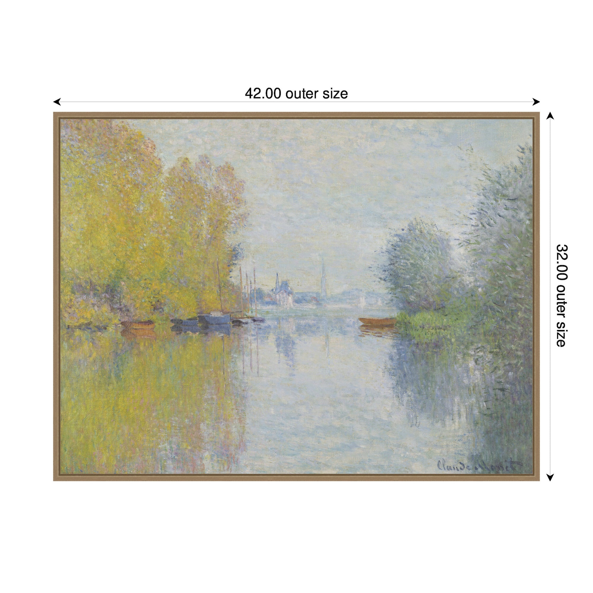 Framed Canvas 42x32 Sylvie Dark Gold 2