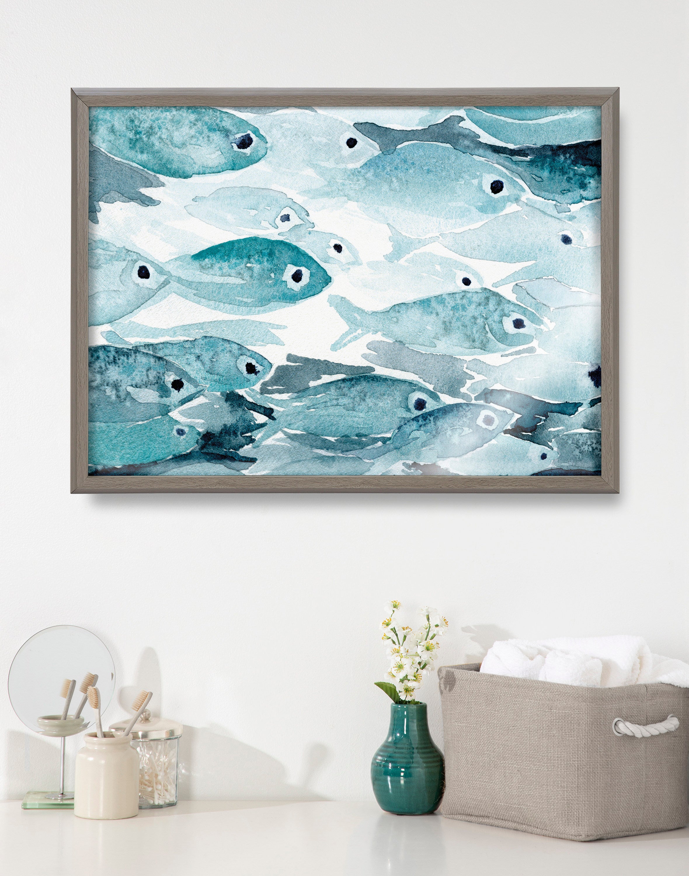 Blake Aholehole Framed Printed Glass by Janet Meinke-Lau