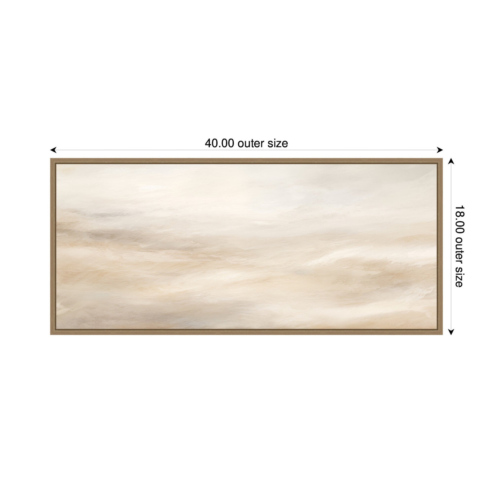 Framed Canvas 40x18 Sylvie Dark Gold 2