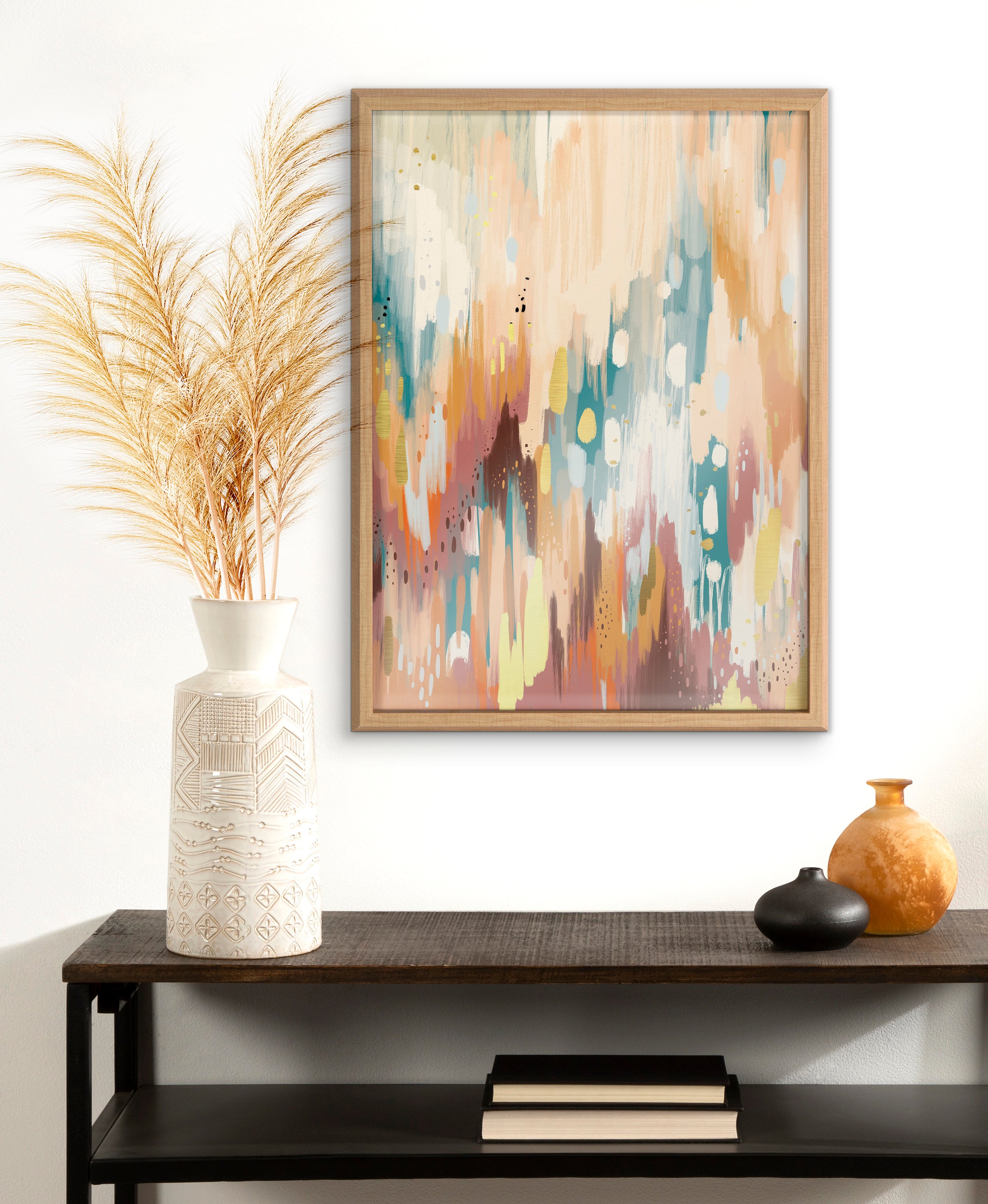 Blake Brushstroke 133 Framed Printed Glass by Jessi Raulet of Ettavee