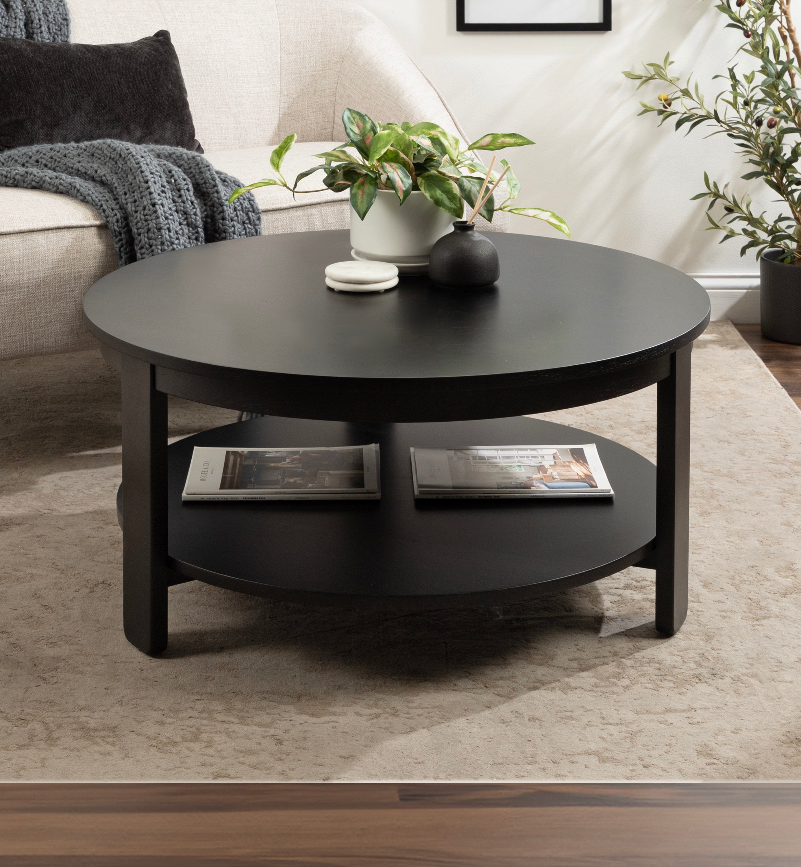 Coffee Table Black 34x34x17 7