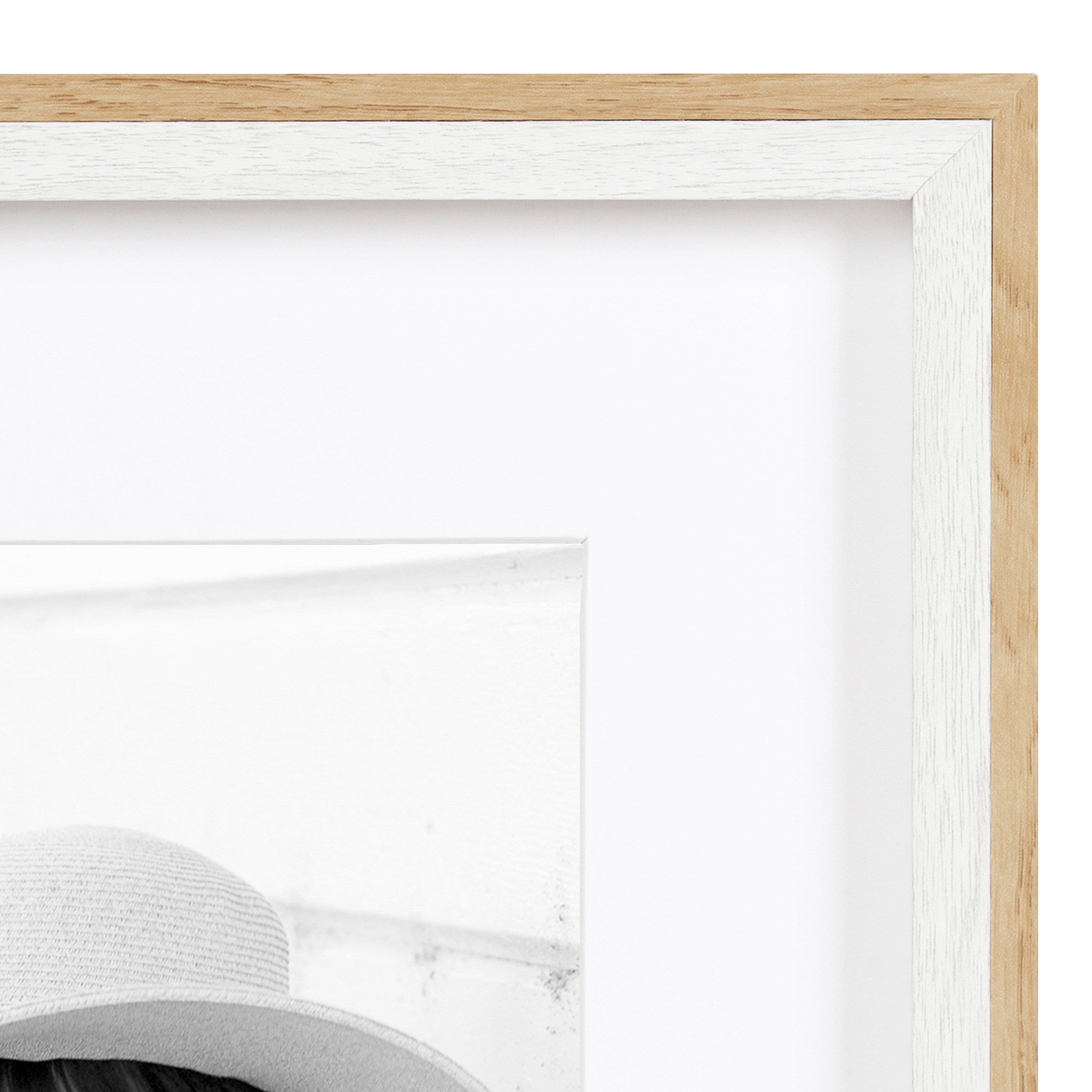 Wall Frame 14x18 matted to 11x14 White Natural 3