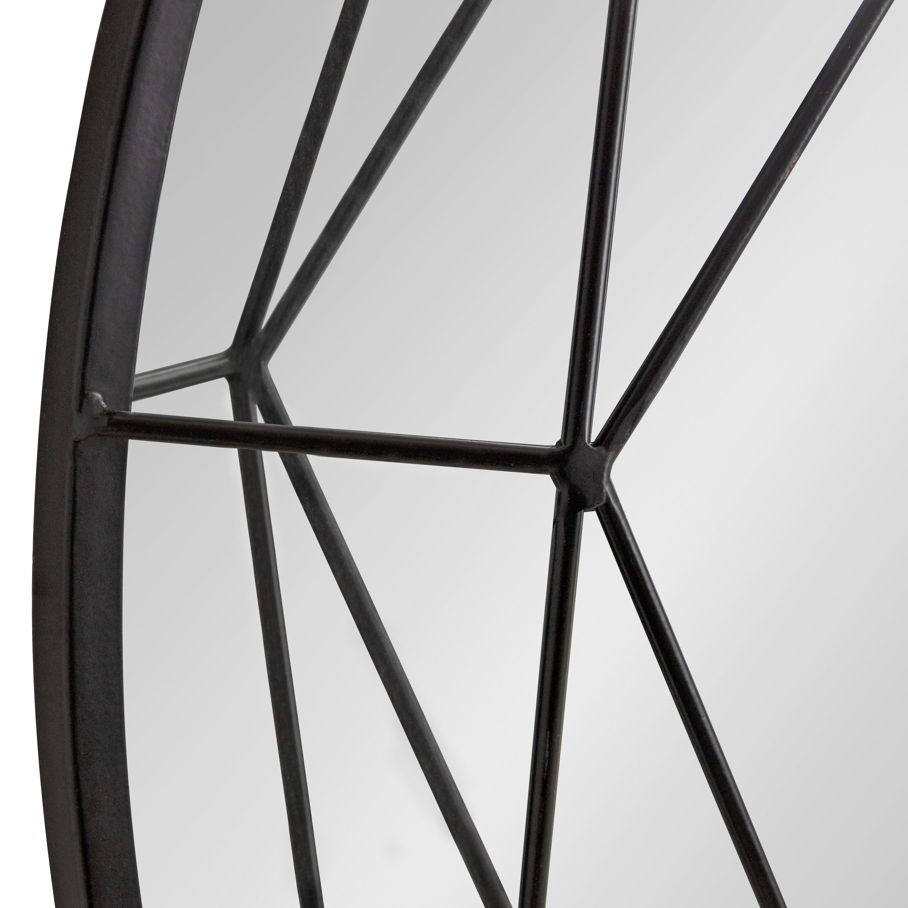 Decorative Mirror Black 30" Diameter 6