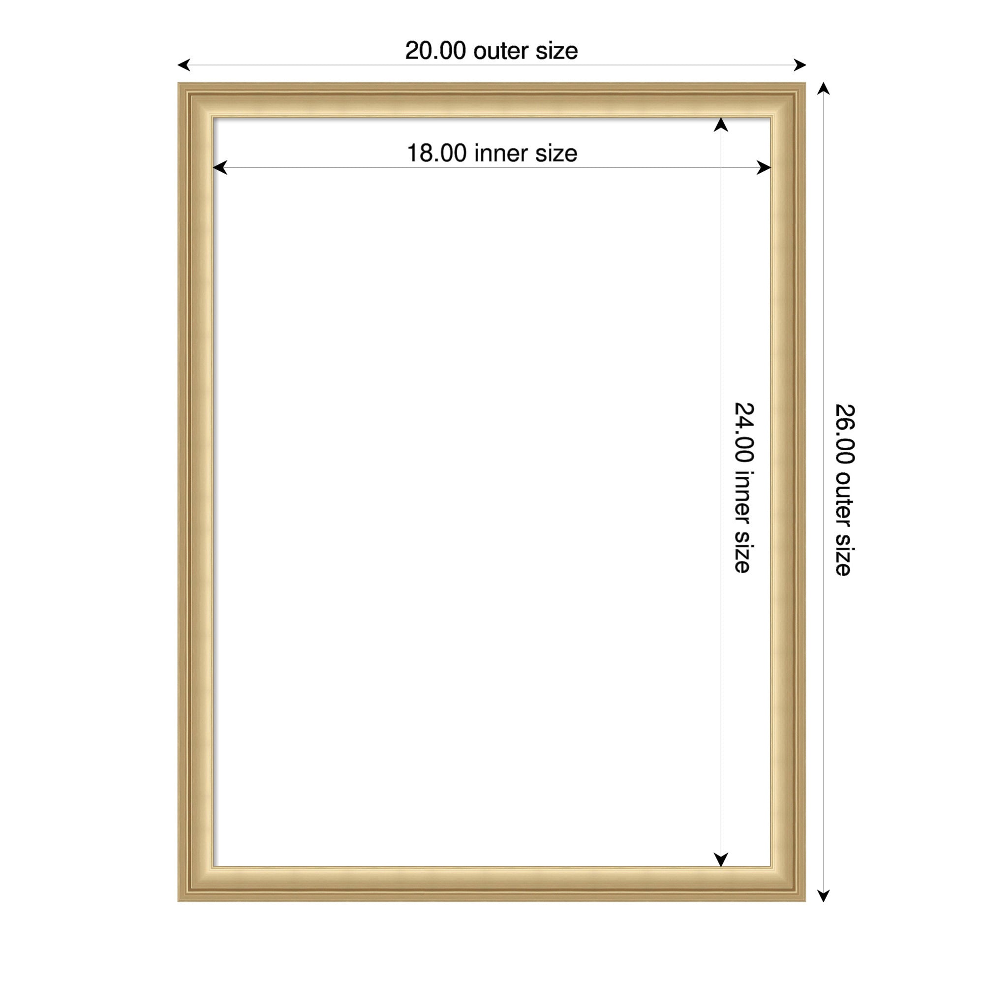 Dry Erase Board Florence Gold 20x26 2