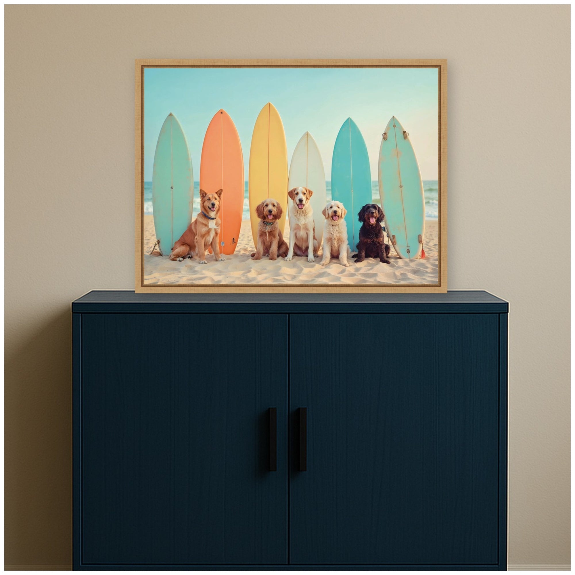 Framed Canvas Sylvie Natural 24x18 5