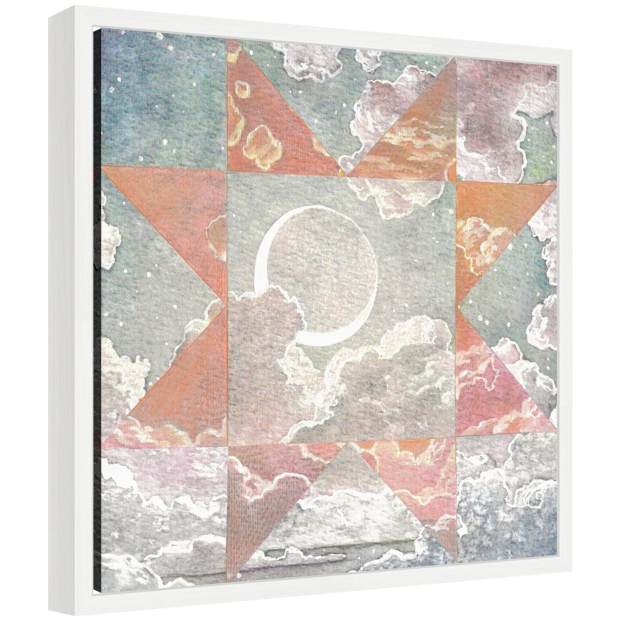 Framed Canvas 16x16 Sylvie White 1