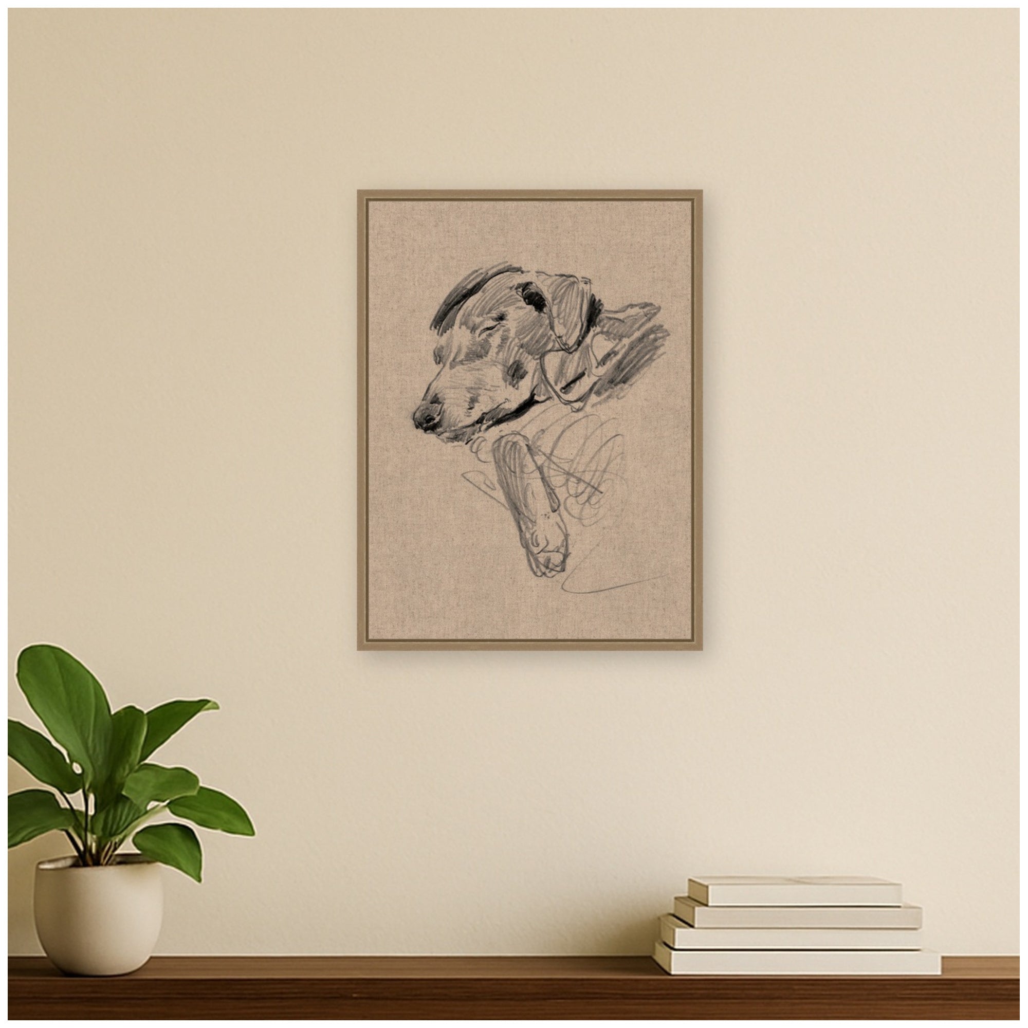 Framed Canvas 18x24 Sylvie Dark Gold 7