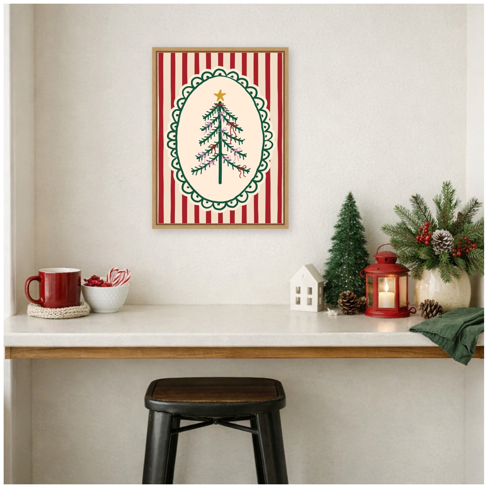 Framed Canvas Sylvie Natural 18x24 6