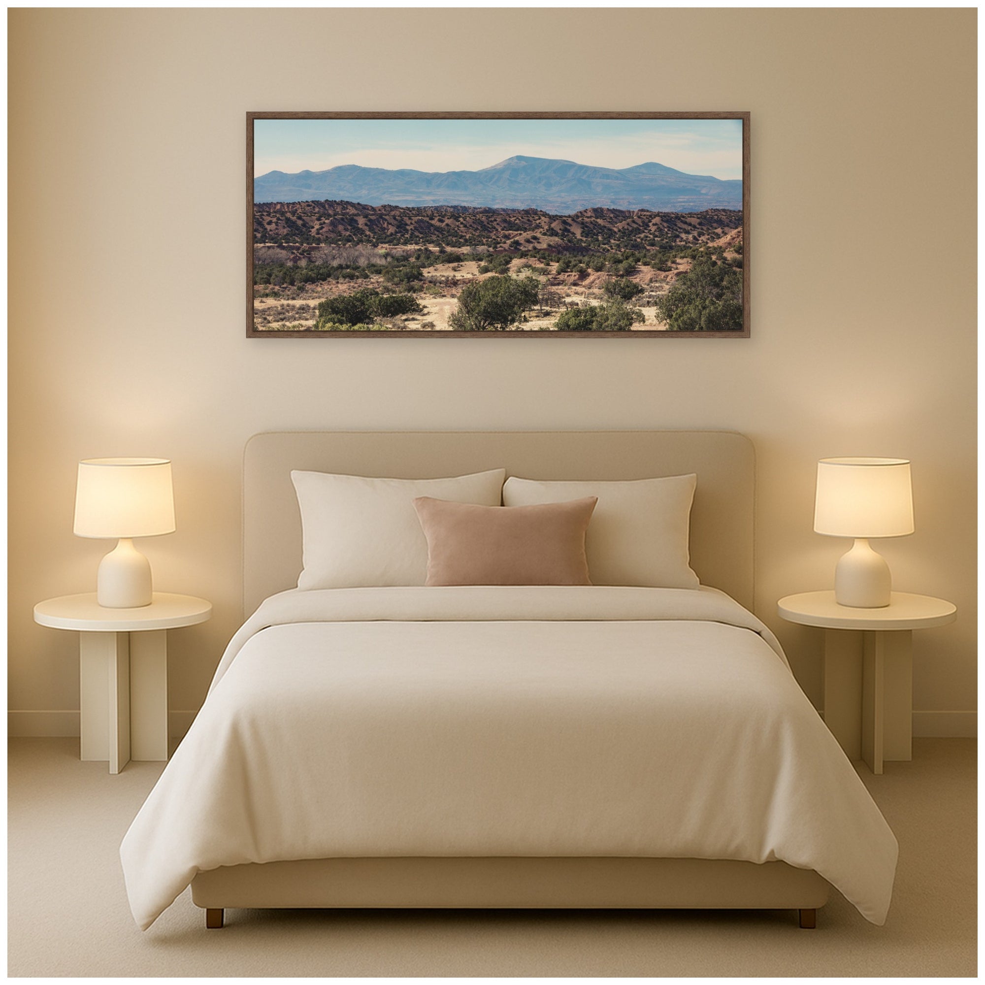 Framed Canvas Sylvie Walnut 40x18 6