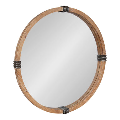 Round Mirror Natural 28" Diameter 1