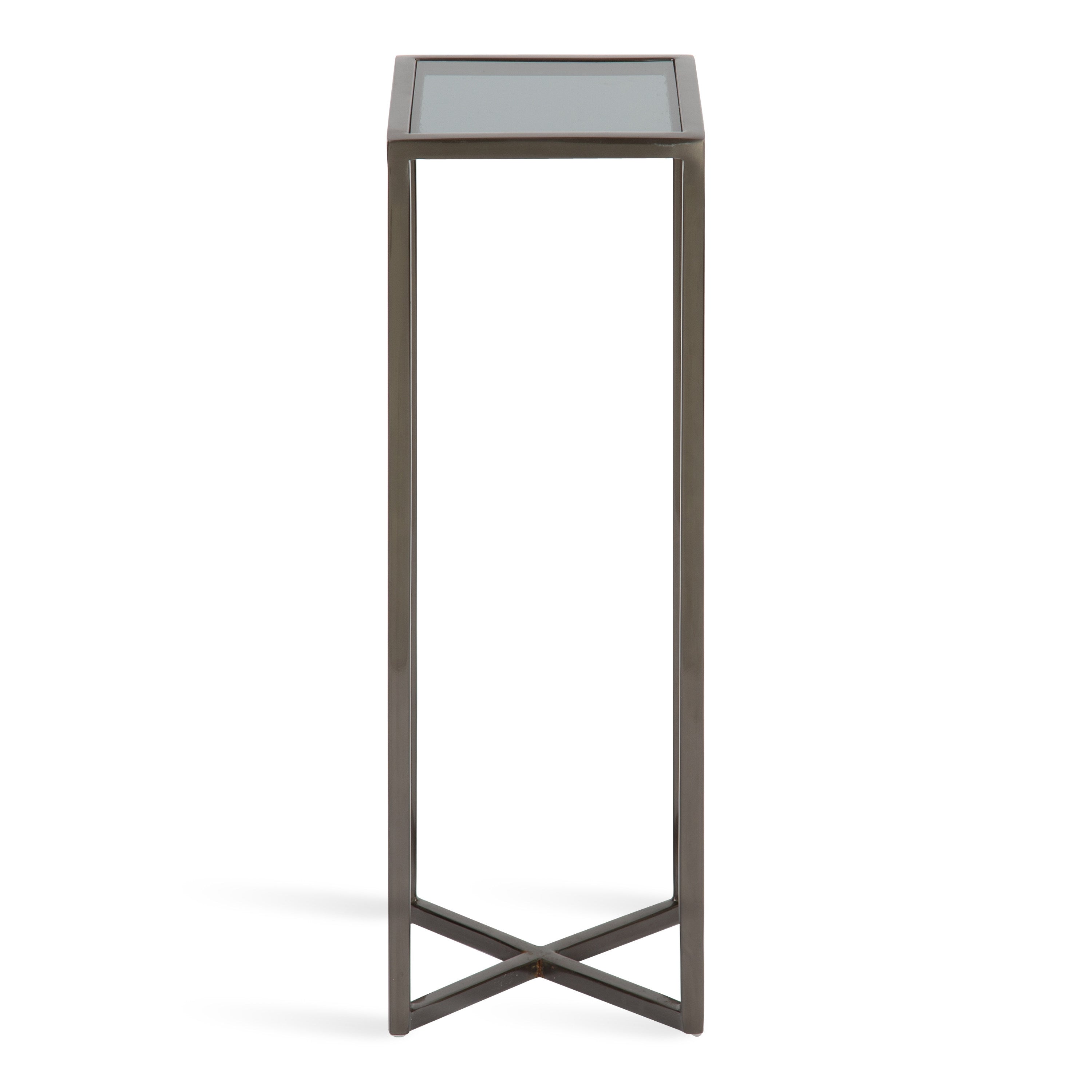 Side Table Black Pewter 7x7x21 3