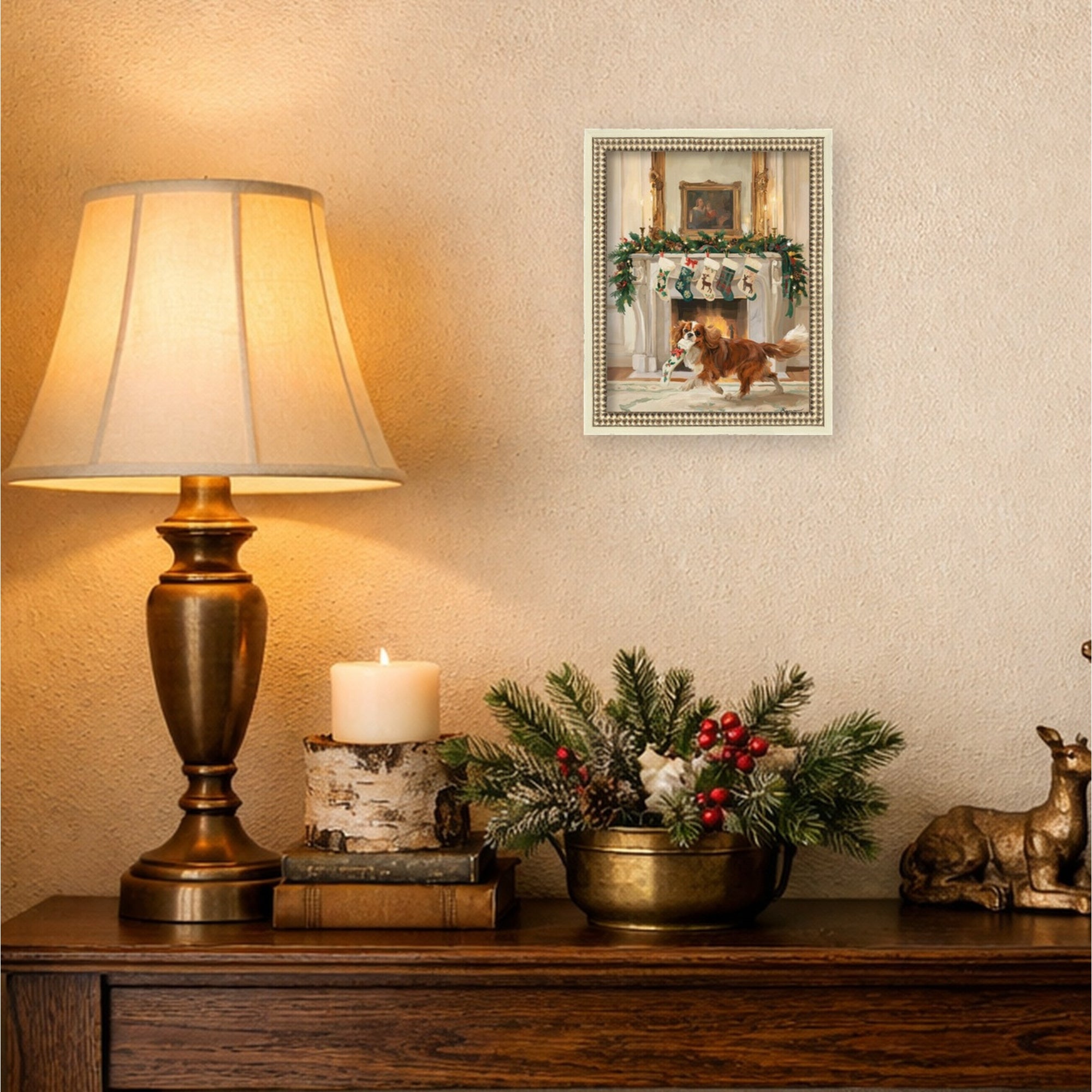 Mounted Canvas Castellan Distressed White 13x16 5