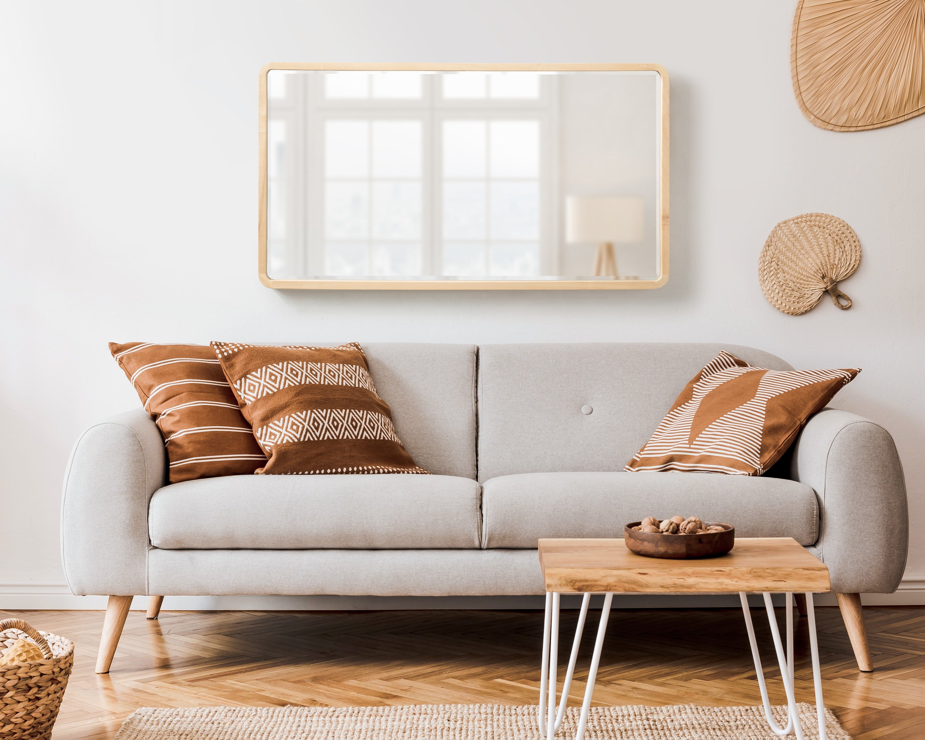 McLean Wood Radius Rectangle Wall Mirror