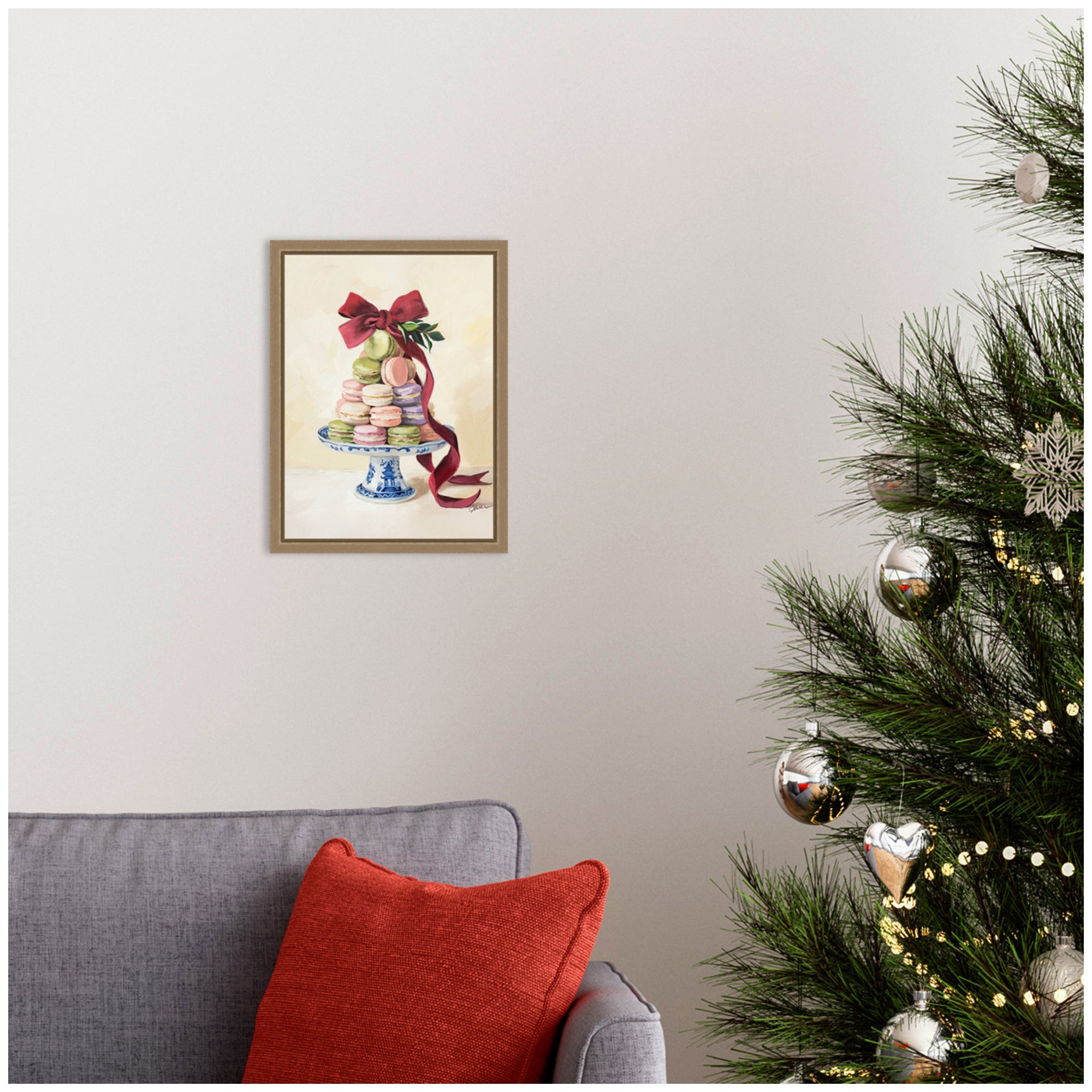 Framed Canvas Sylvie Dark Gold 10x13 5