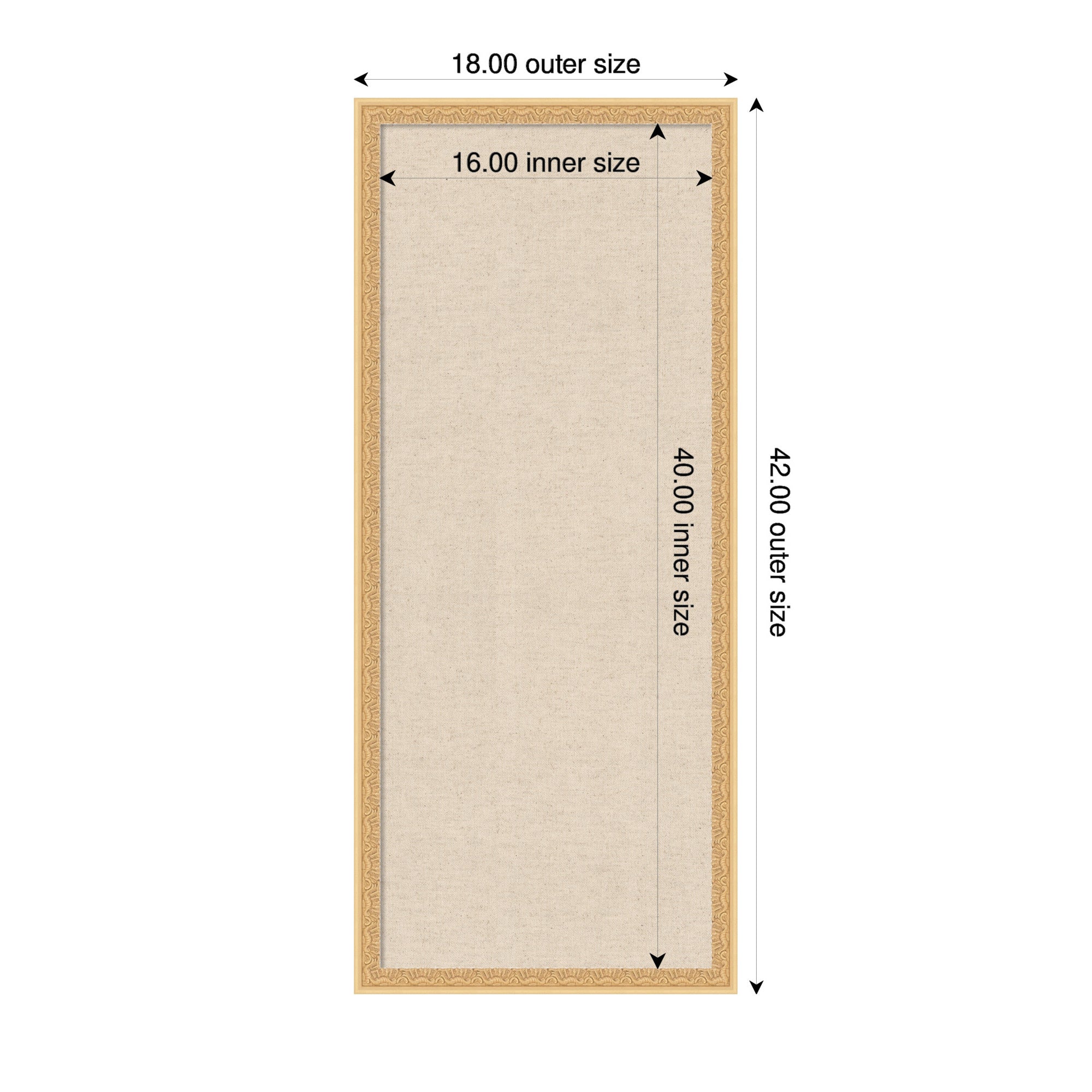 Pinboard 18x42 Bethany Gold 2