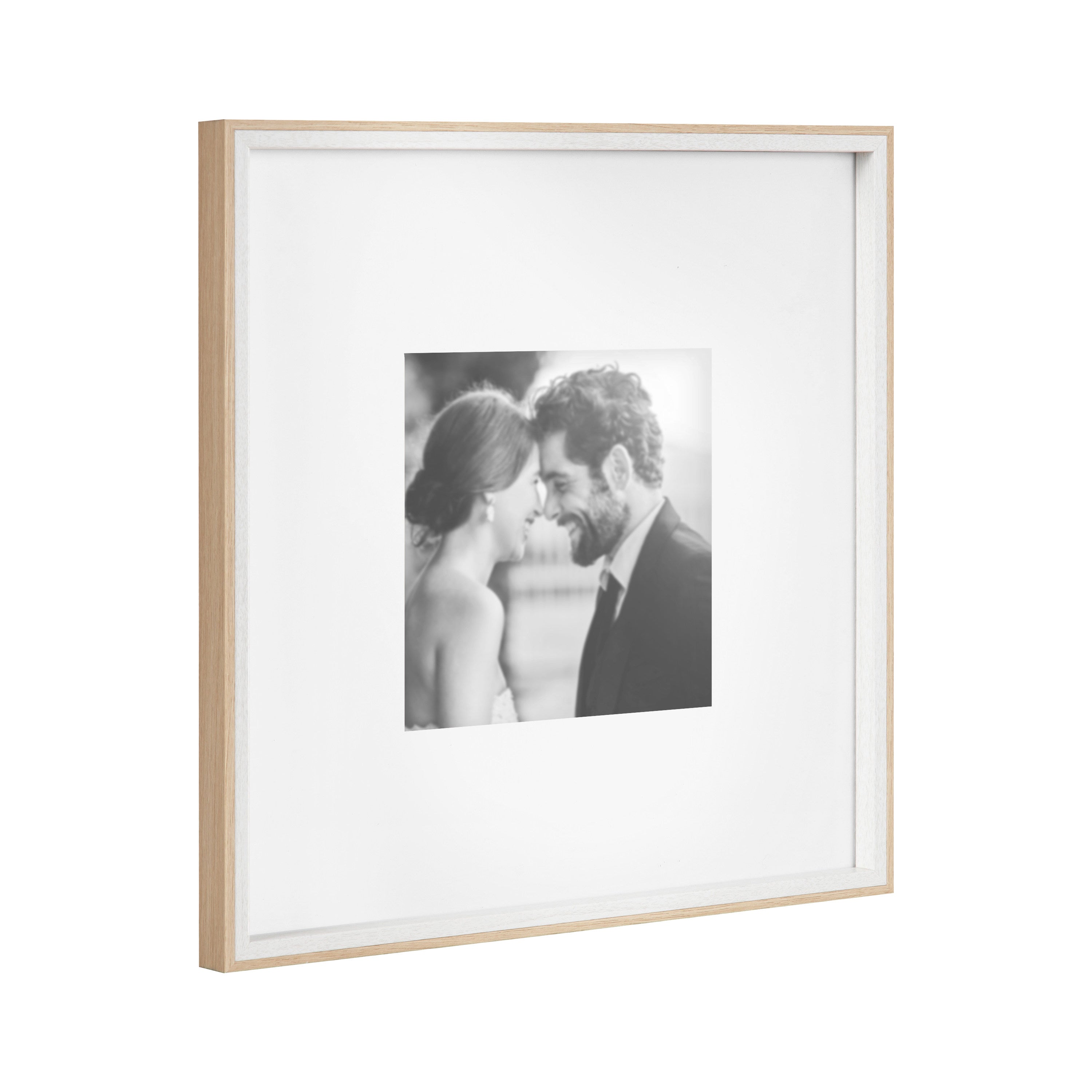 Wall Frame 16x16 matted to 8x8 White Natural 5
