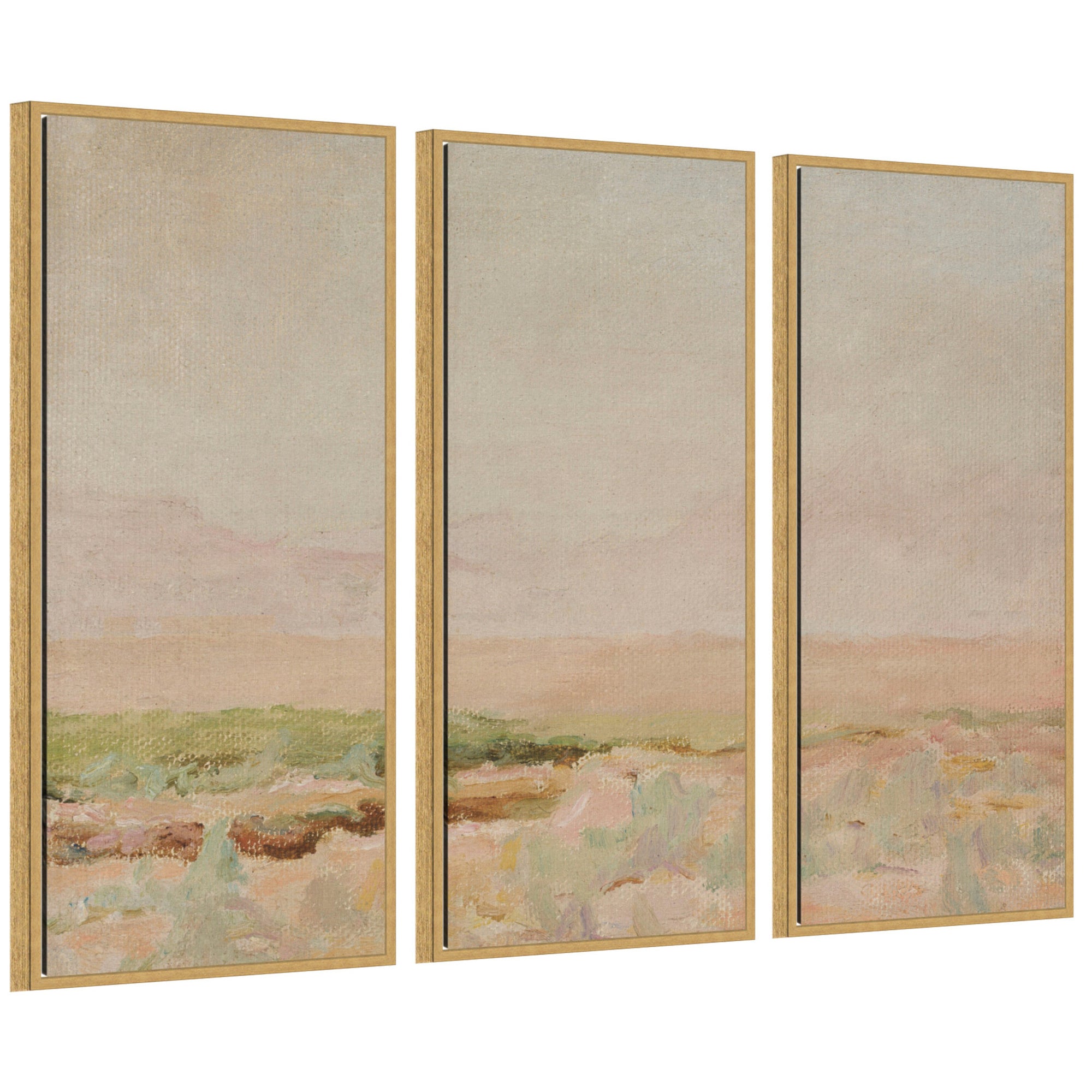 Art Set Sylvie Bright Gold 3 Piece Set 18x40 1