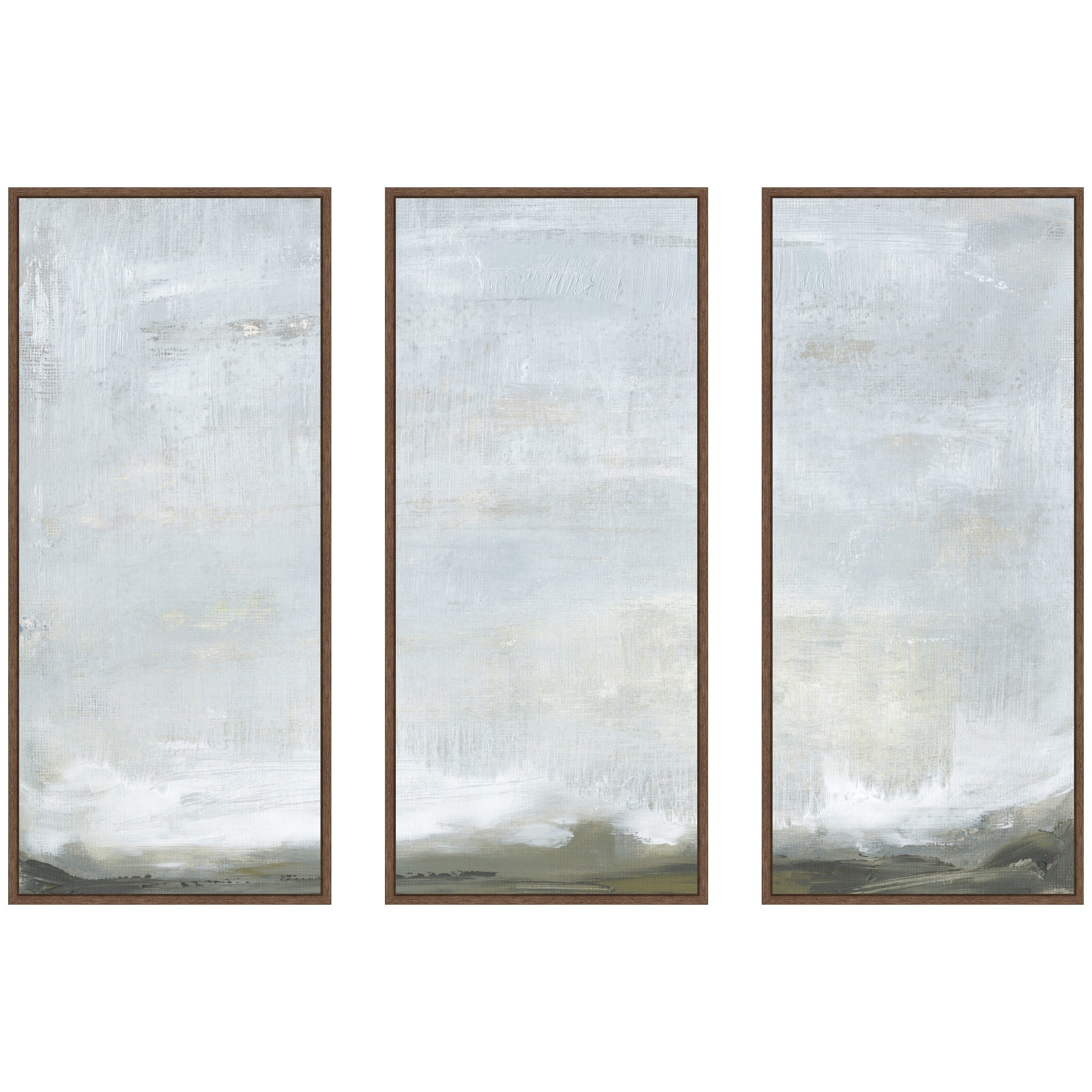 Art Set 3 Piece Set 18x40 Sylvie Walnut 1