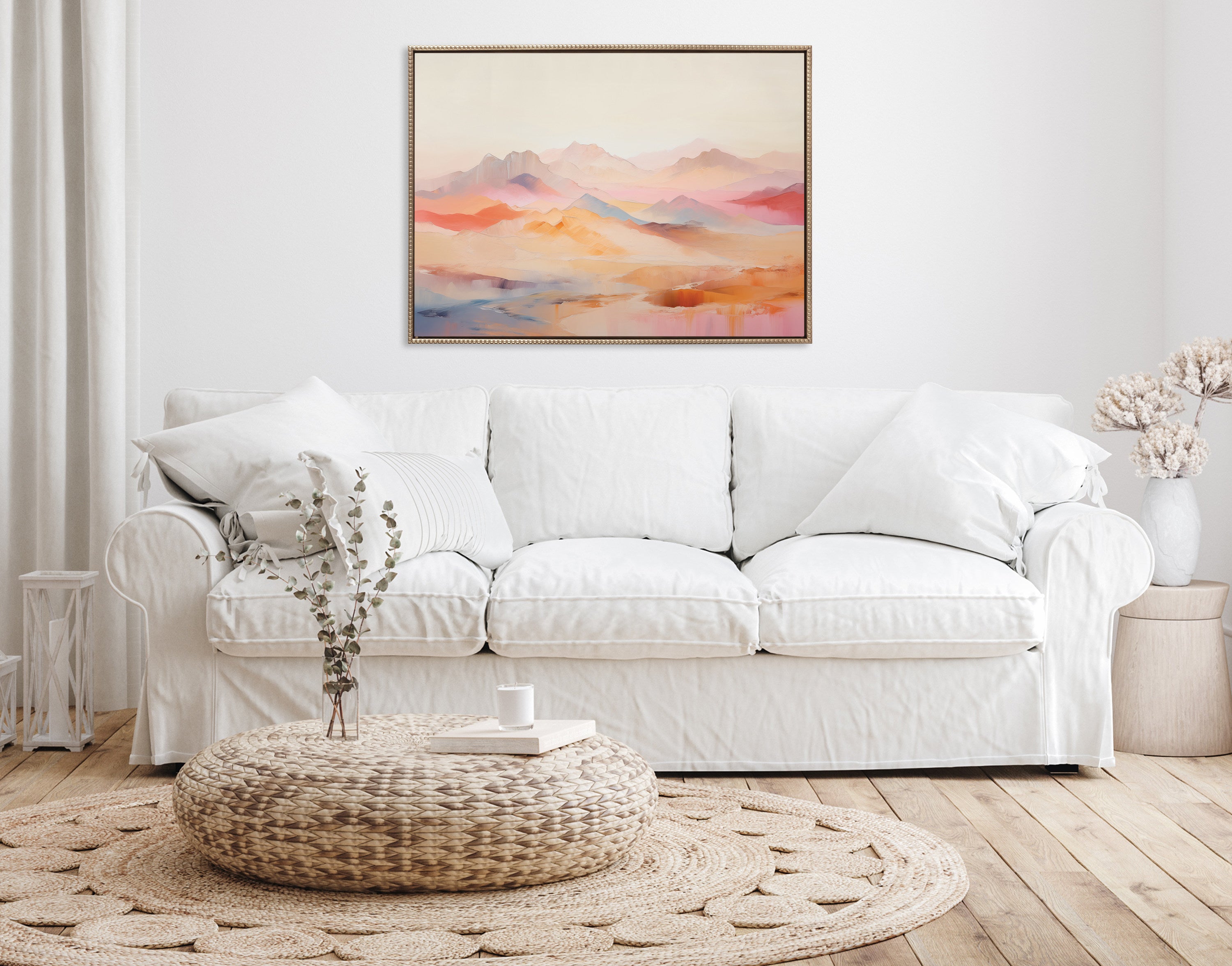 Framed Canvas 31.5x41.5 Sylvie Beaded Dark Gold 5