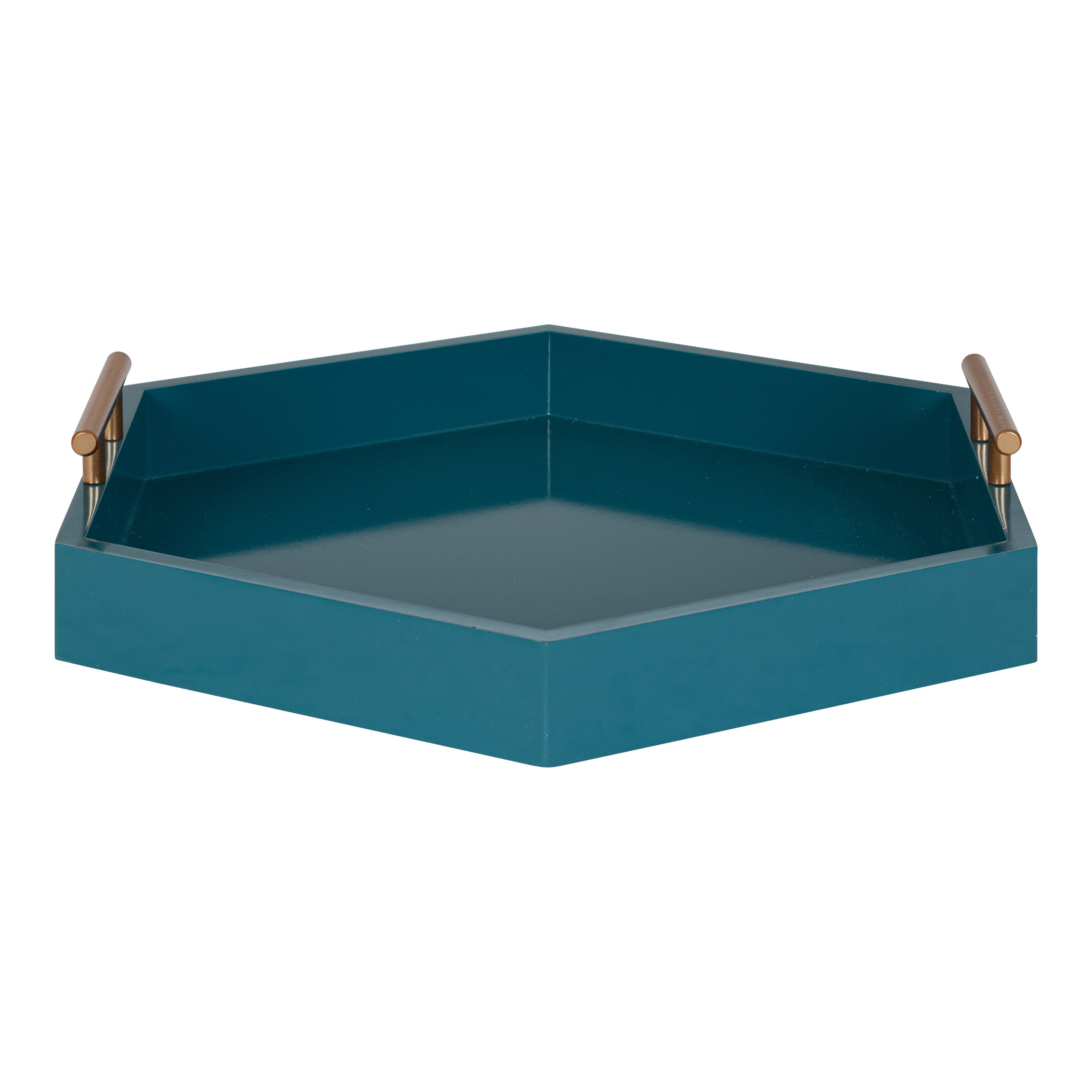 Single Tray Teal Gold 18x18 3