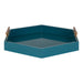 Single Tray Teal Gold 18x18 3