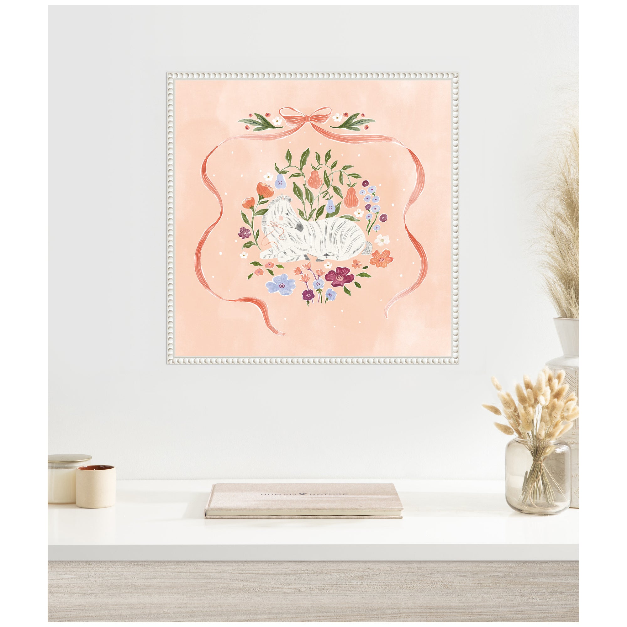Framed Canvas Sylvie Beaded White 22x22 6