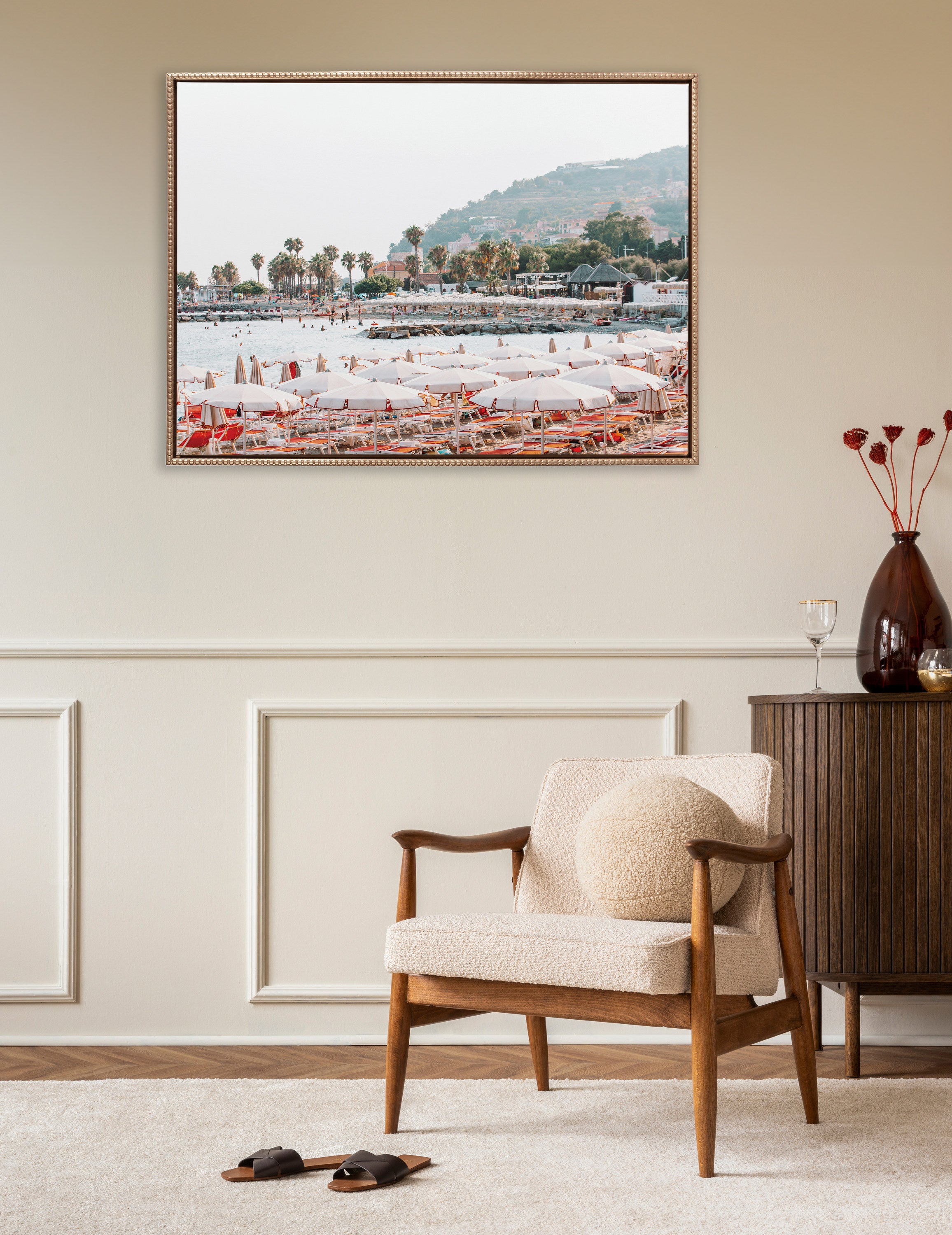 Framed Canvas 28x38 Sylvie Beaded Dark Gold 5