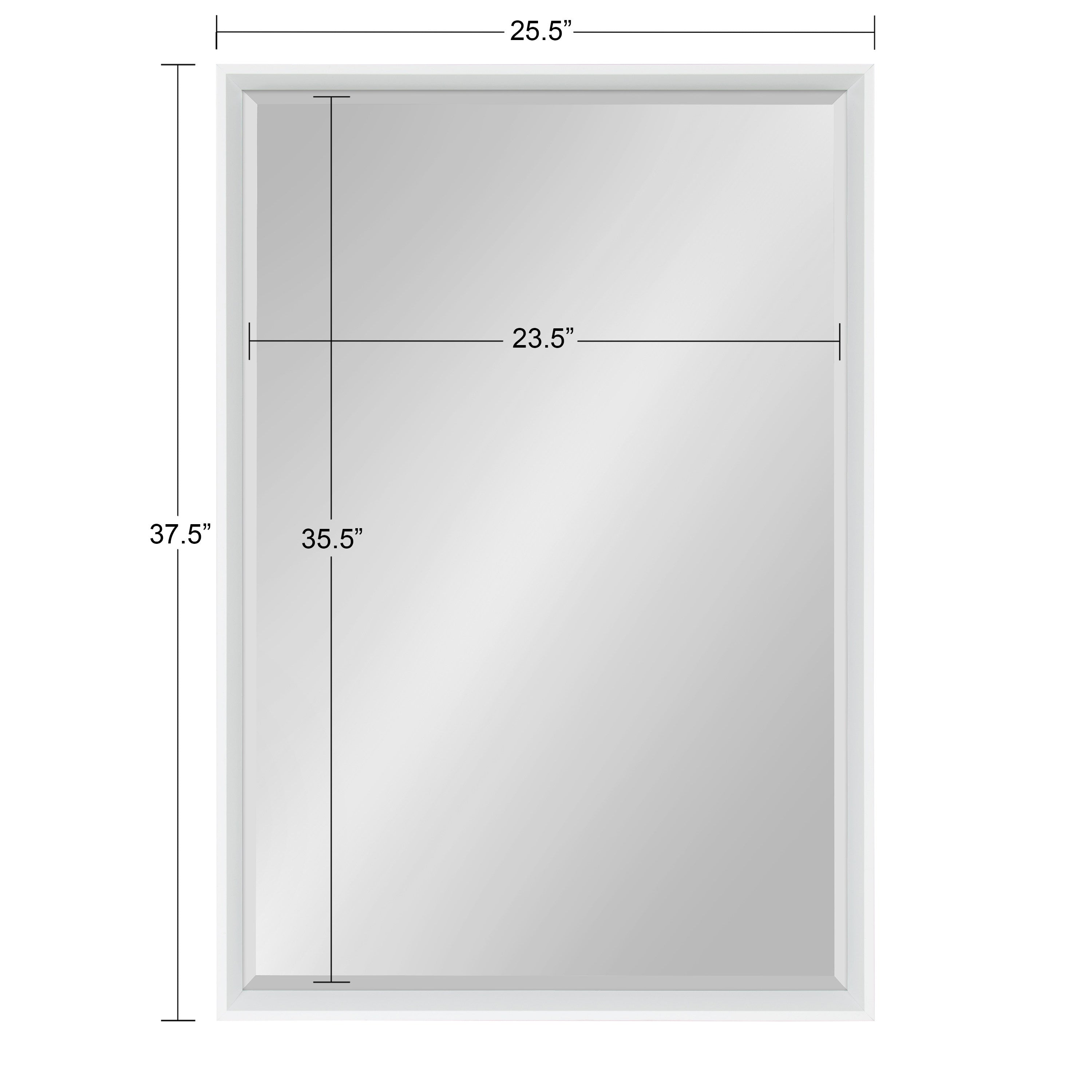 Decorative Wall Mirror White 25.5x37.5 5