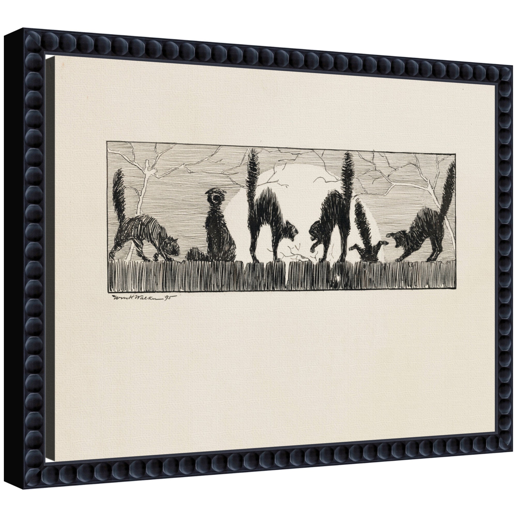 Framed Canvas 13x10 Sylvie Beaded Black 1
