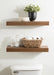 Floating Shelf 2 Piece 24 Inch Rustic Brown 7