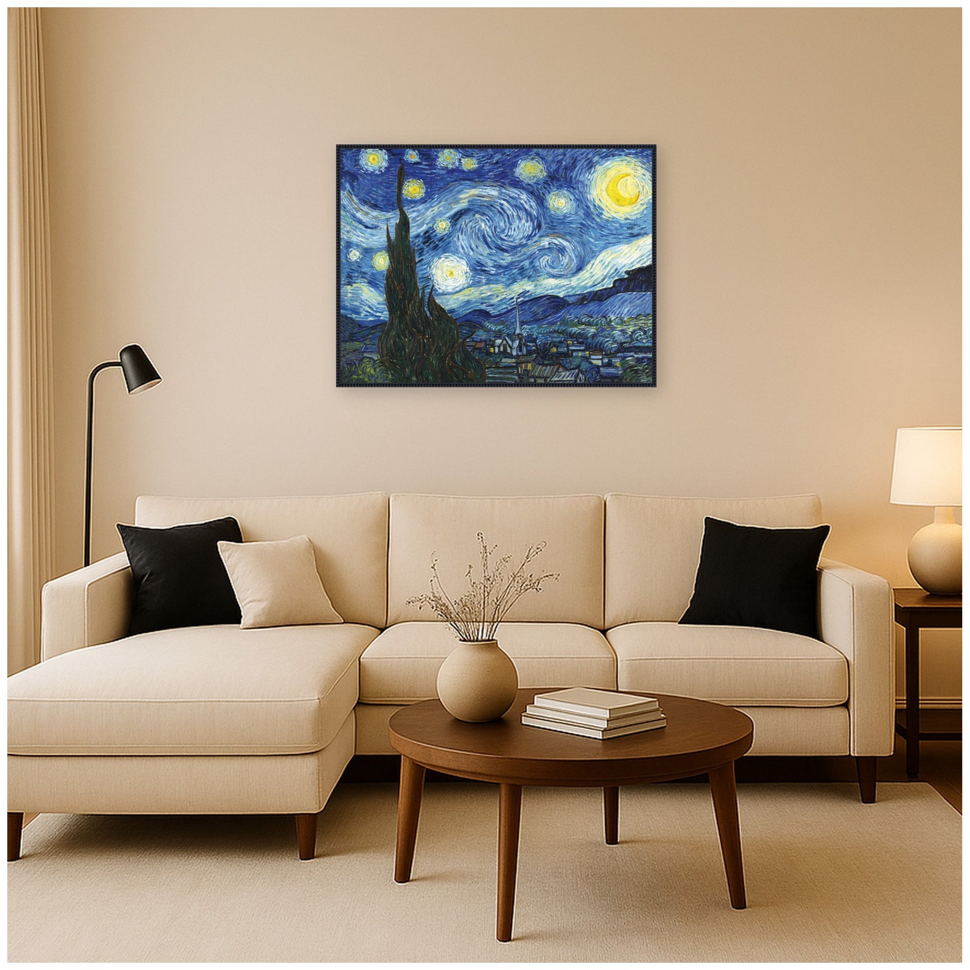 Framed Canvas 42x32 Sylvie Beaded Black 6