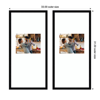 Wall Frame Belmont Black 14x30 matted to 8x10 2