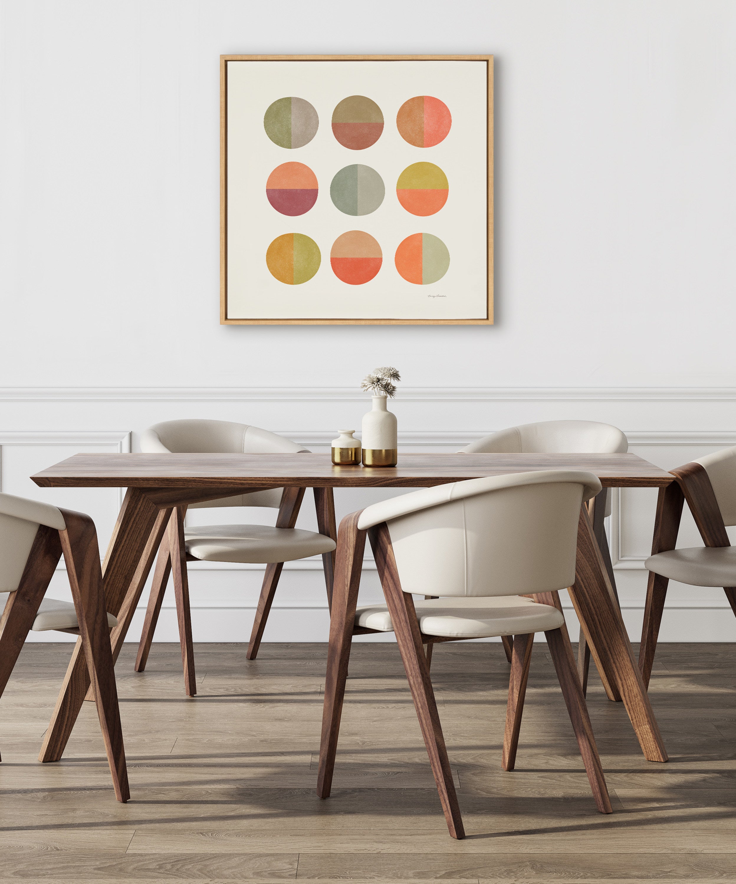 Framed Canvas Sylvie Natural 30x30 5