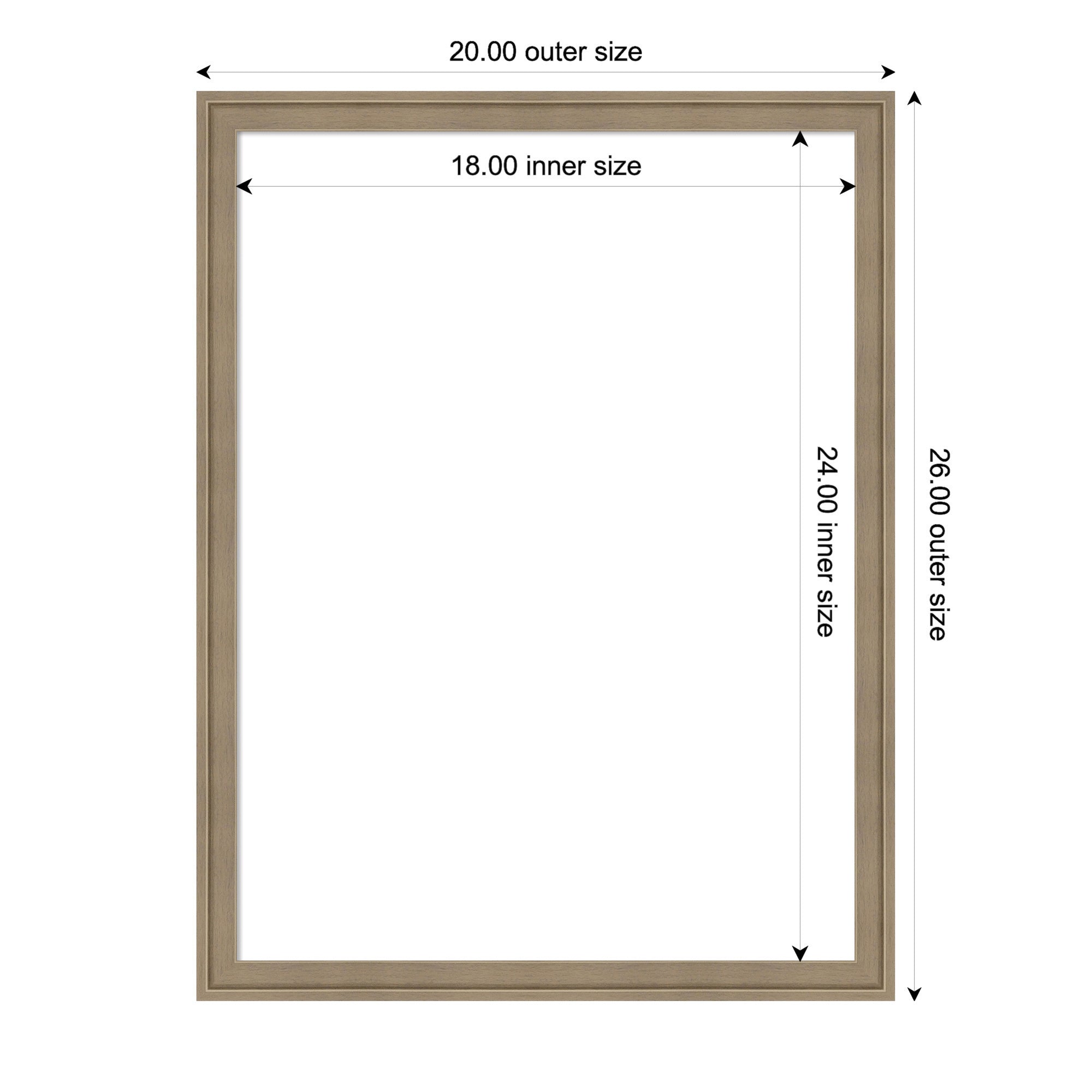 Dry Erase Board Florence Light Brown 20x26 2