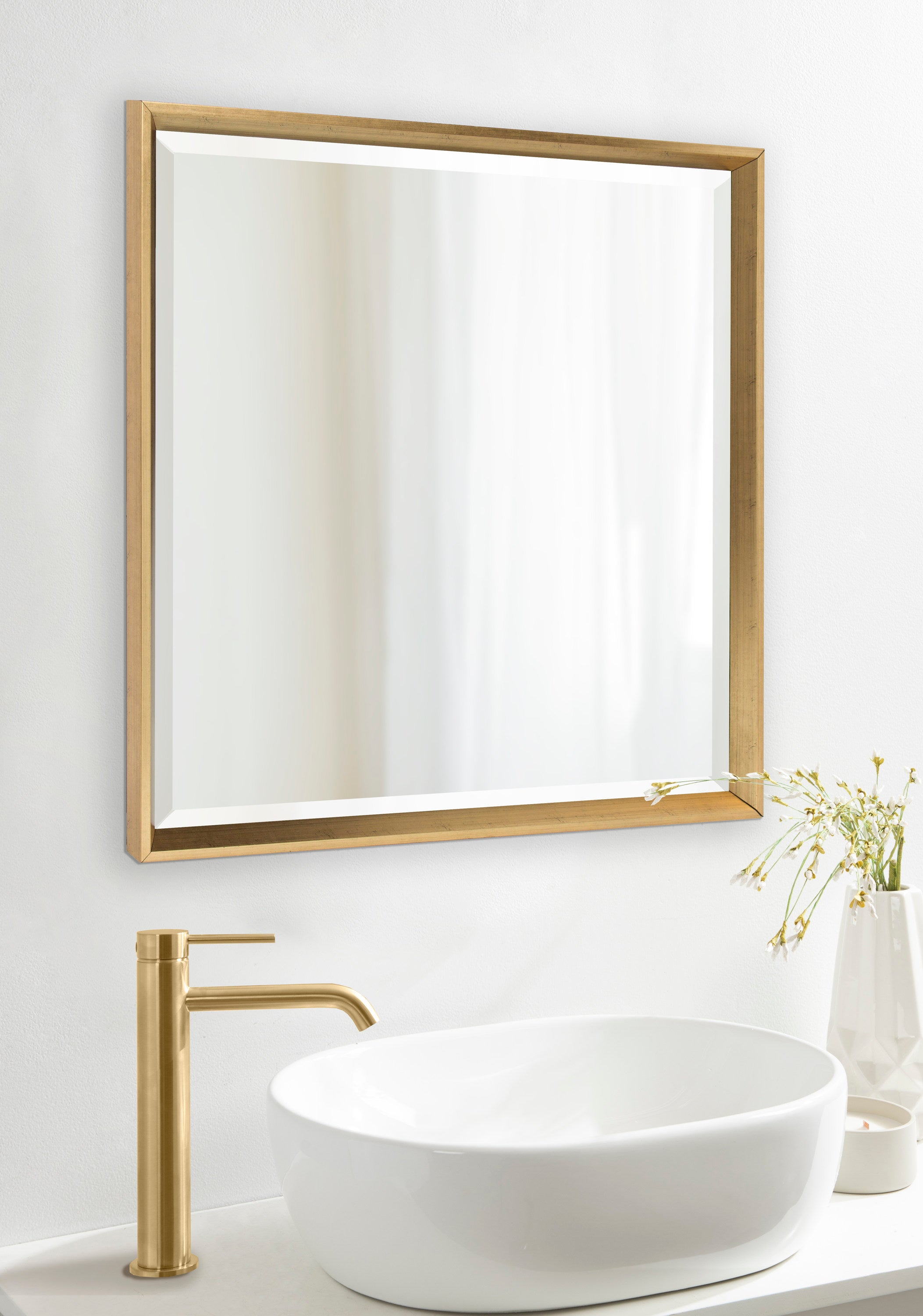 Decorative Wall Mirror Gold 28x28 7