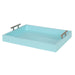 Single Tray Teal Silver 17x13 1