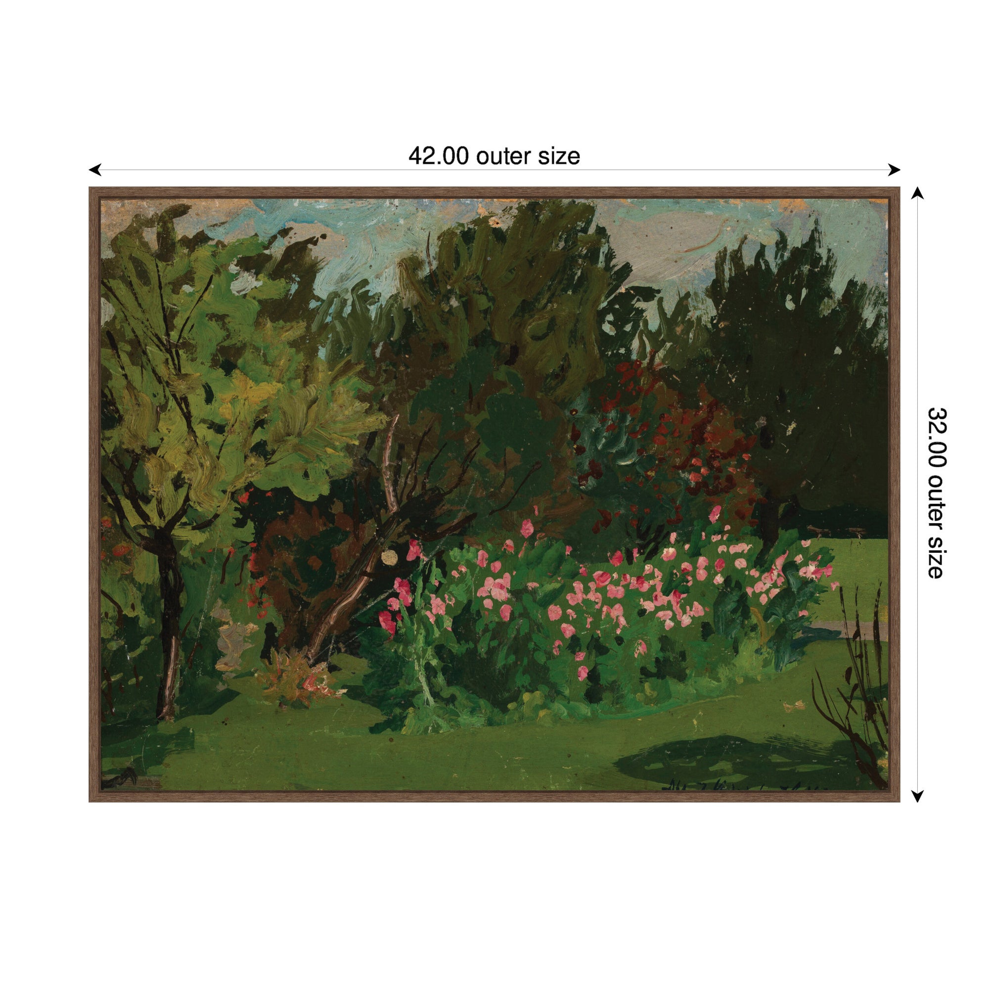 Framed Canvas 42x32 Sylvie Walnut 2