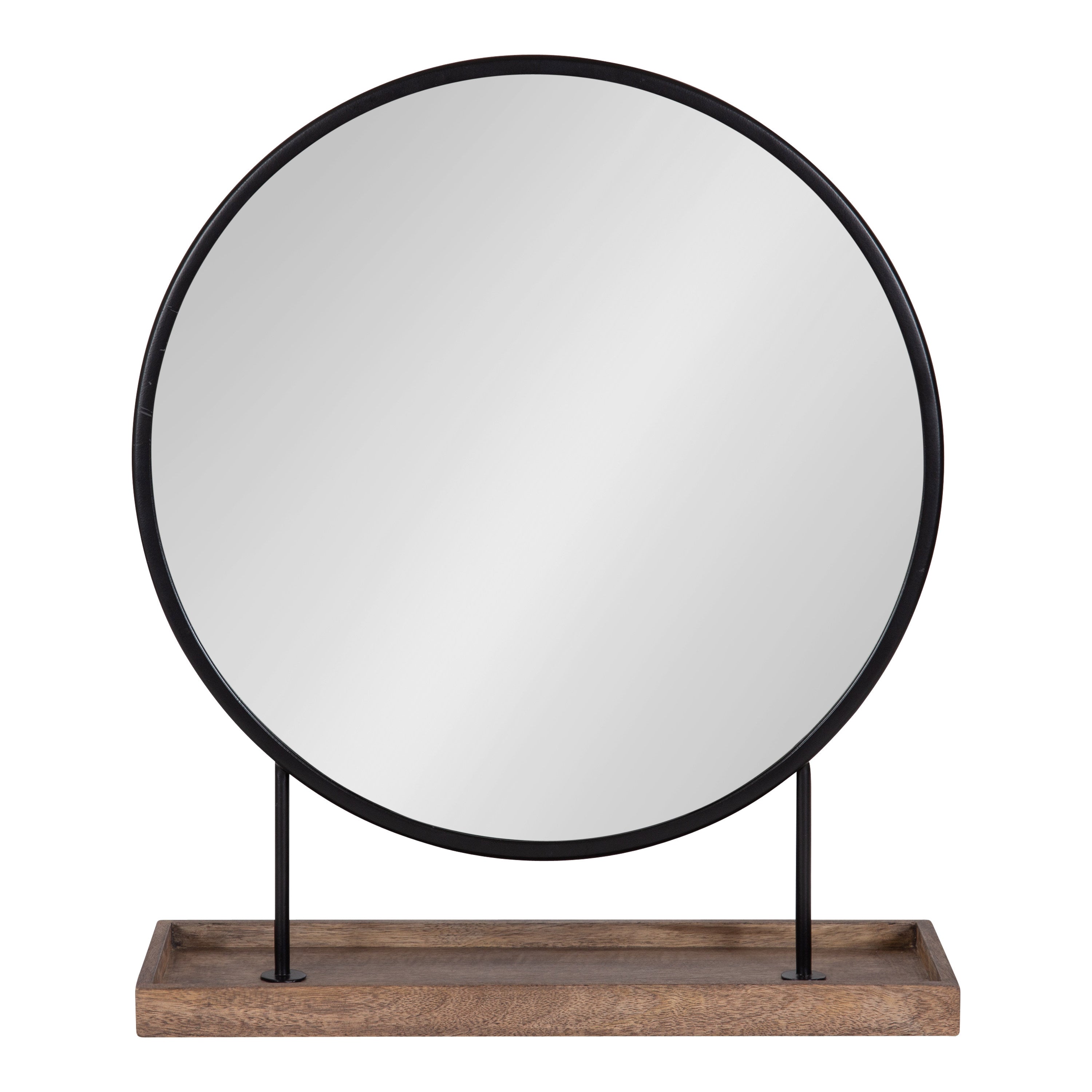 Tabletop Mirror Brown Black 18x22 2