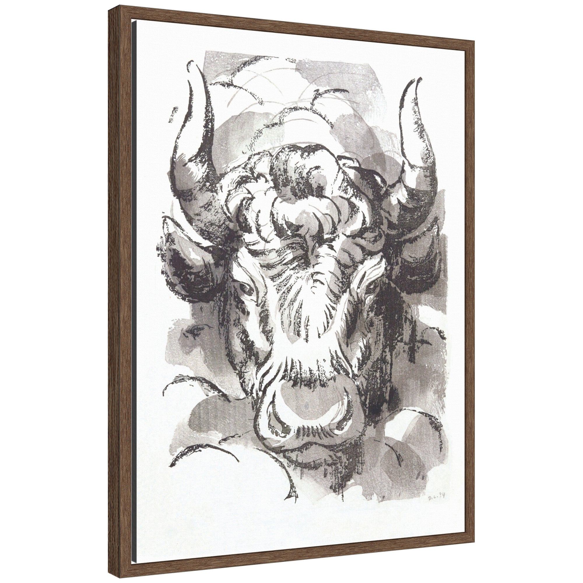 Framed Canvas 18x24 Sylvie Walnut 1