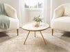 Coffee Table White Gold 25" Diameter 5