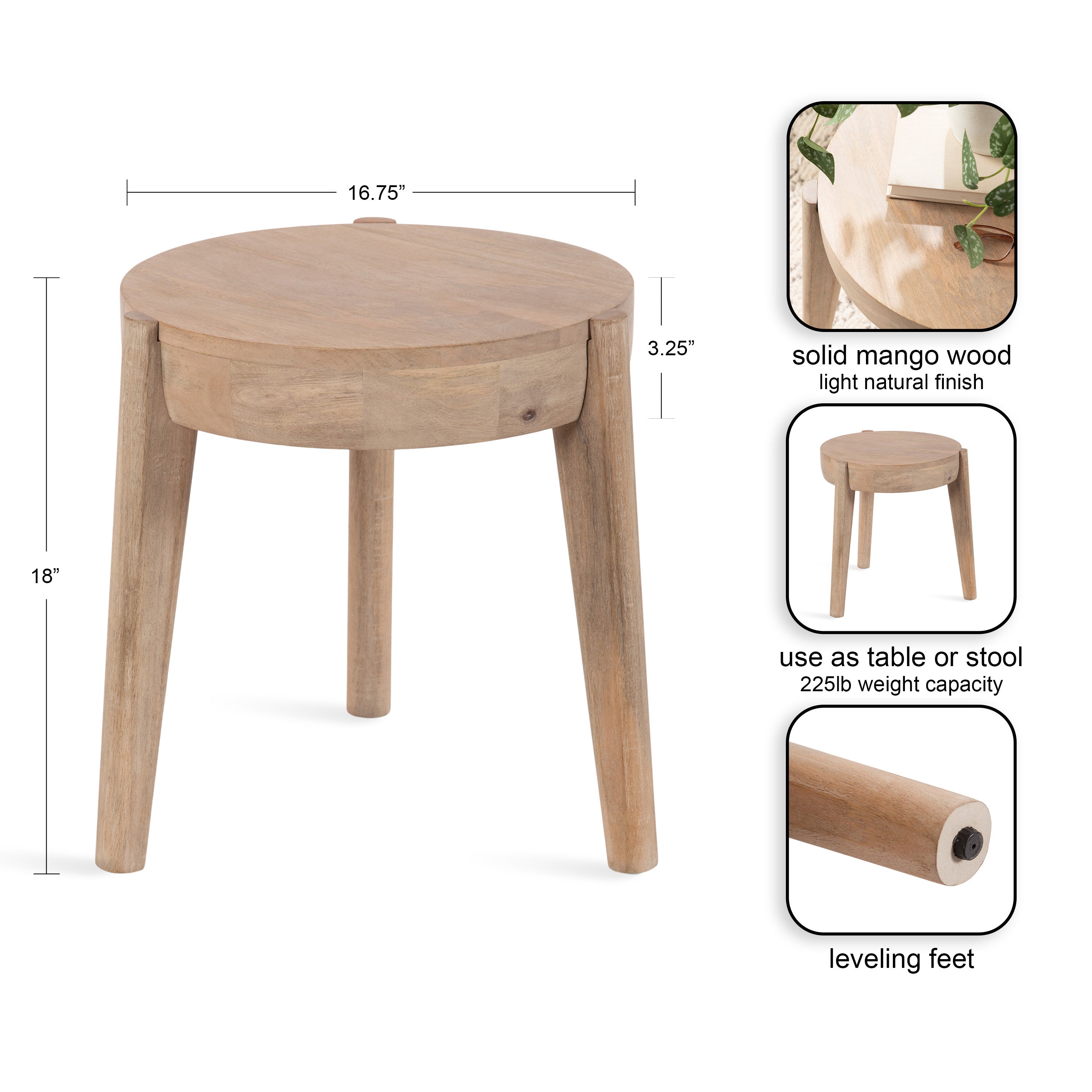 Vola Wood Side Table