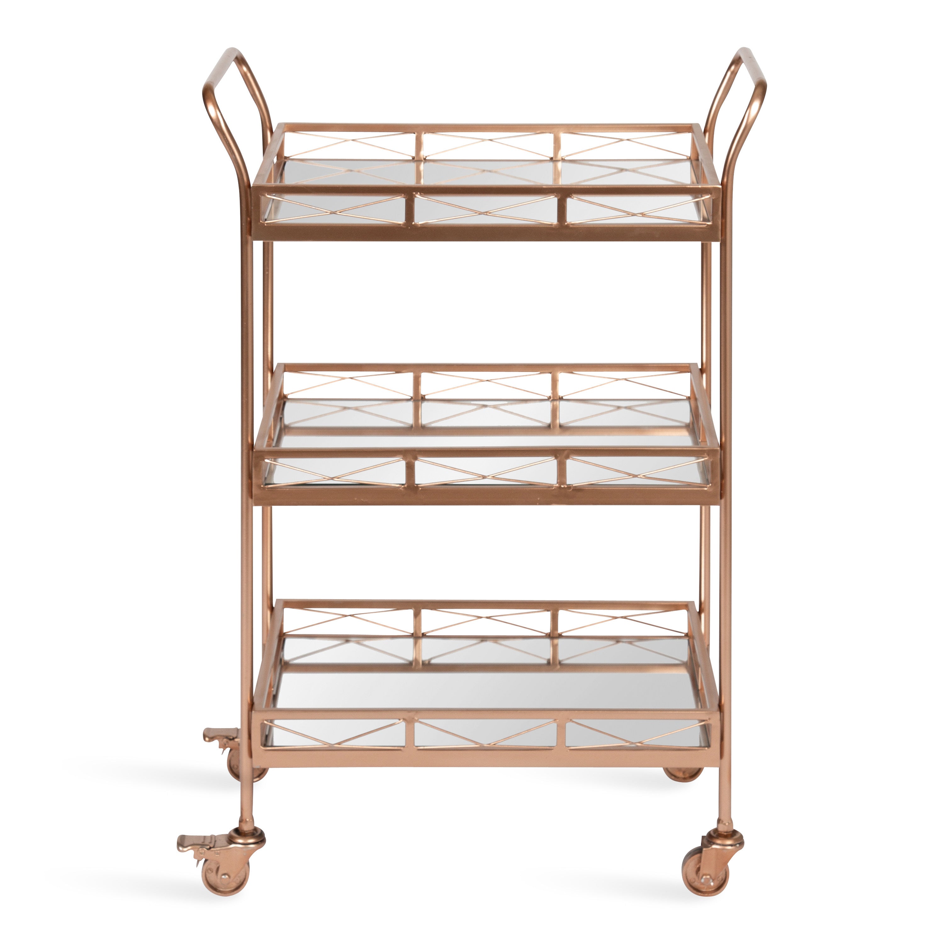 Bar Cart 23x13x35 Rose Gold 3
