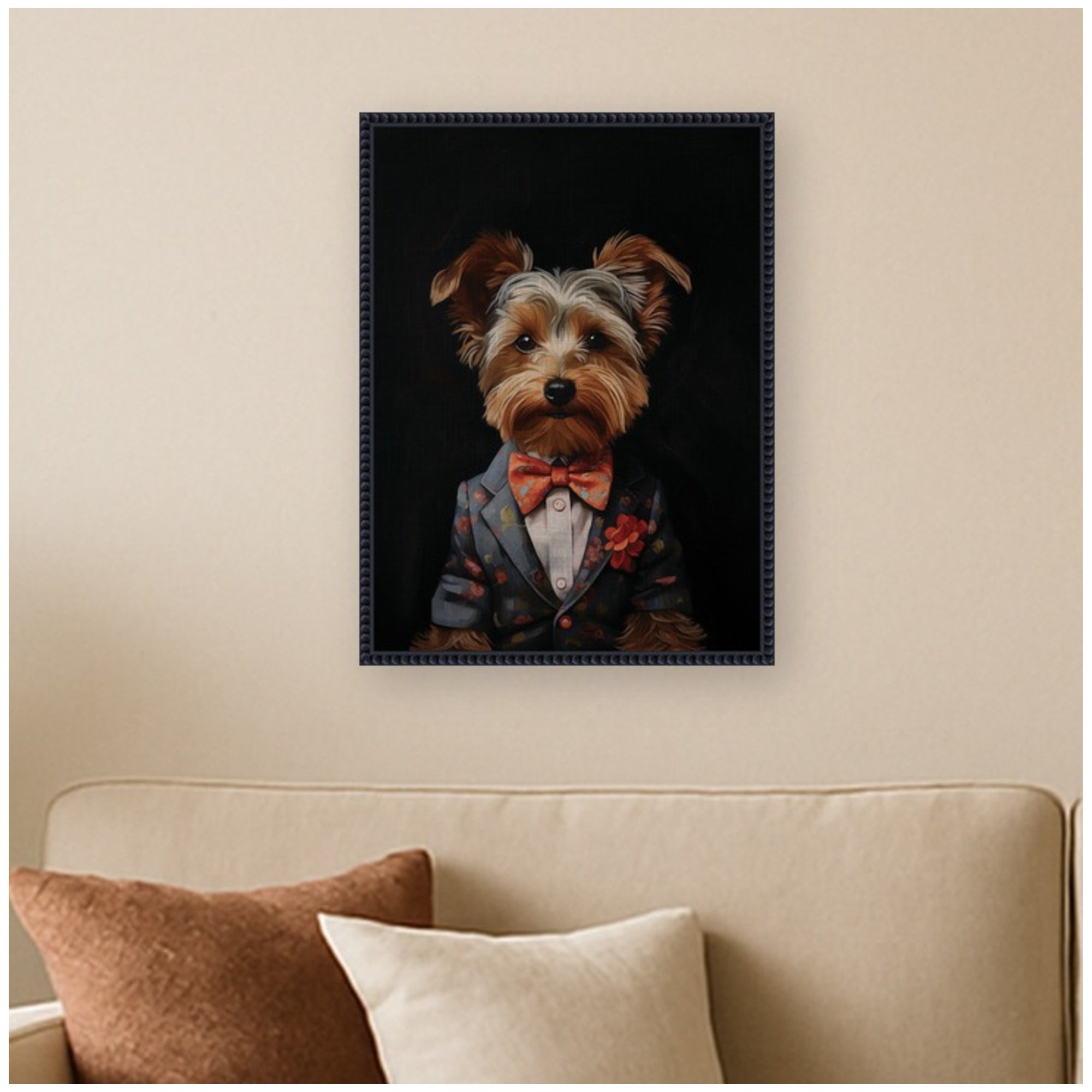 Framed Canvas 18x24 Sylvie Beaded Black 5