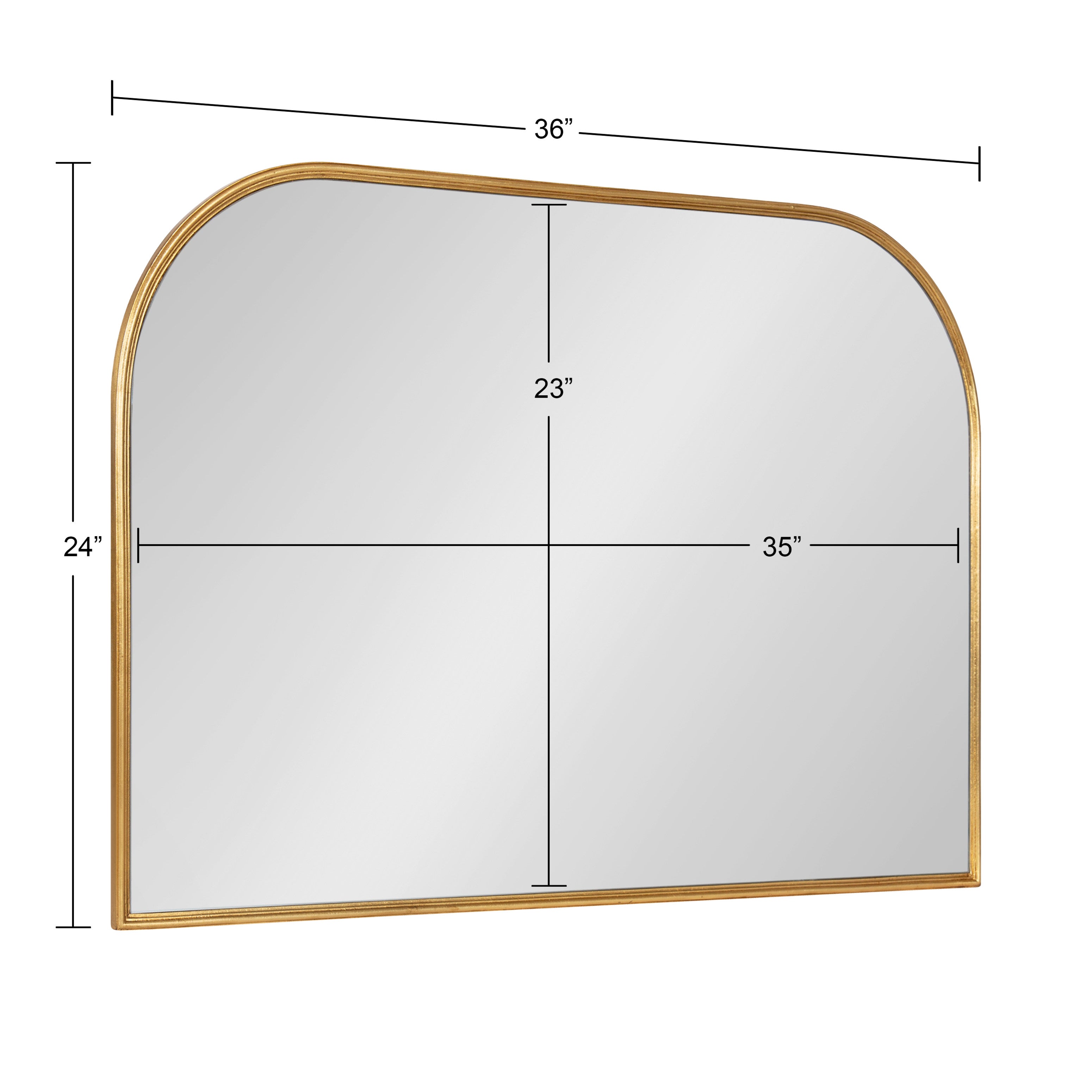 Arch Mirror Gold 36x24 5