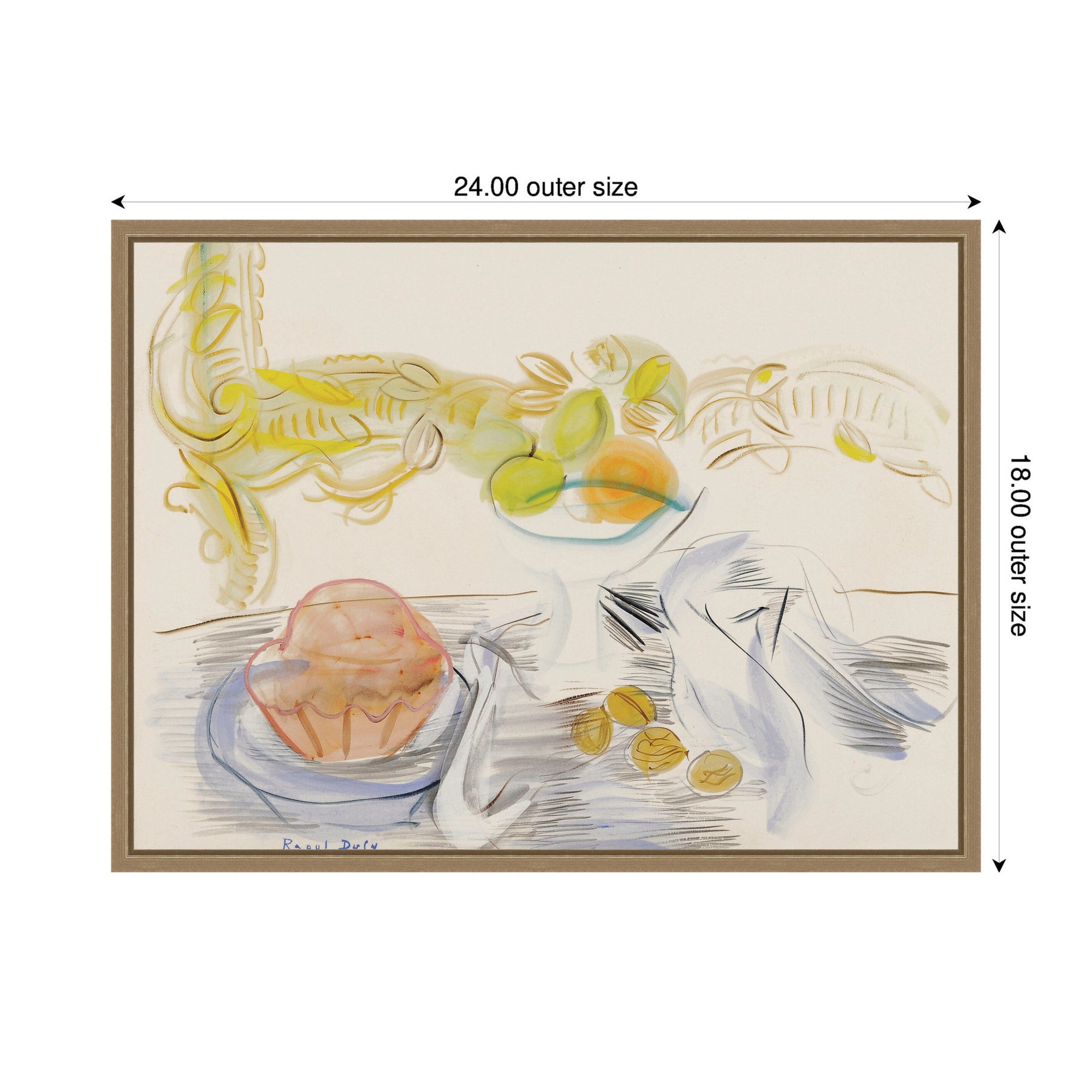 Framed Canvas 24x18 Sylvie Dark Gold 2