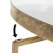 Tea Table Gold White 14x14x26 5