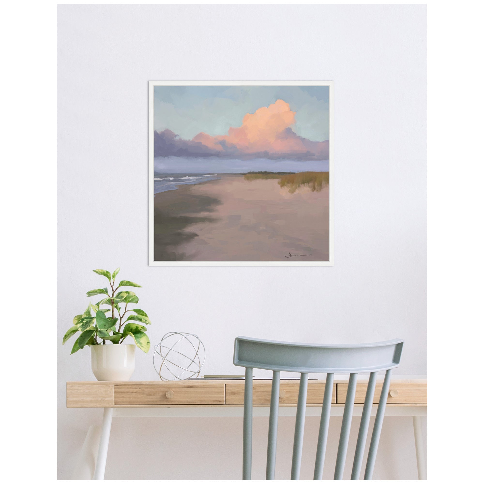 Framed Canvas 22 x 22 Sylvie White 7