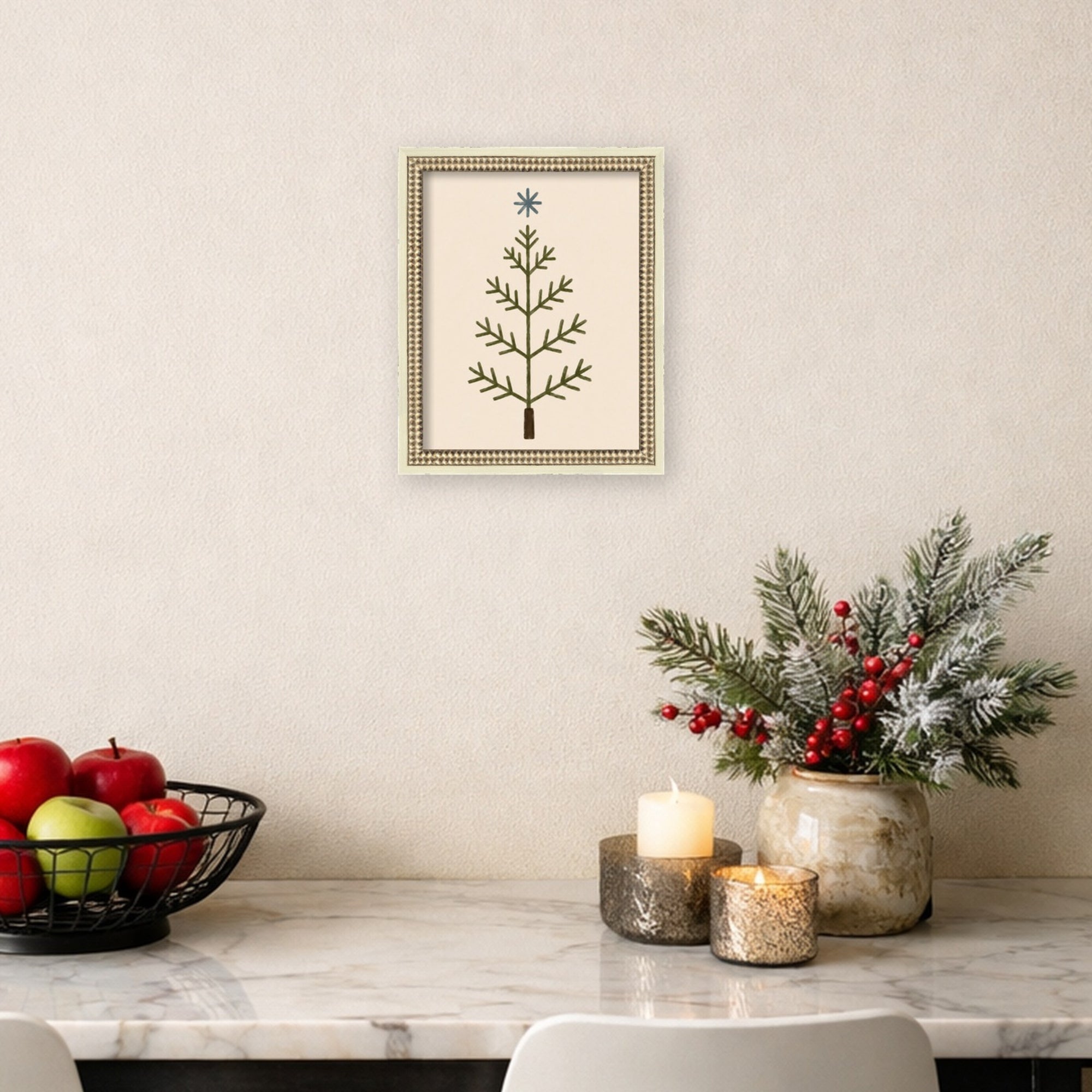 Mounted Canvas Castellan Distressed White 13x16 5