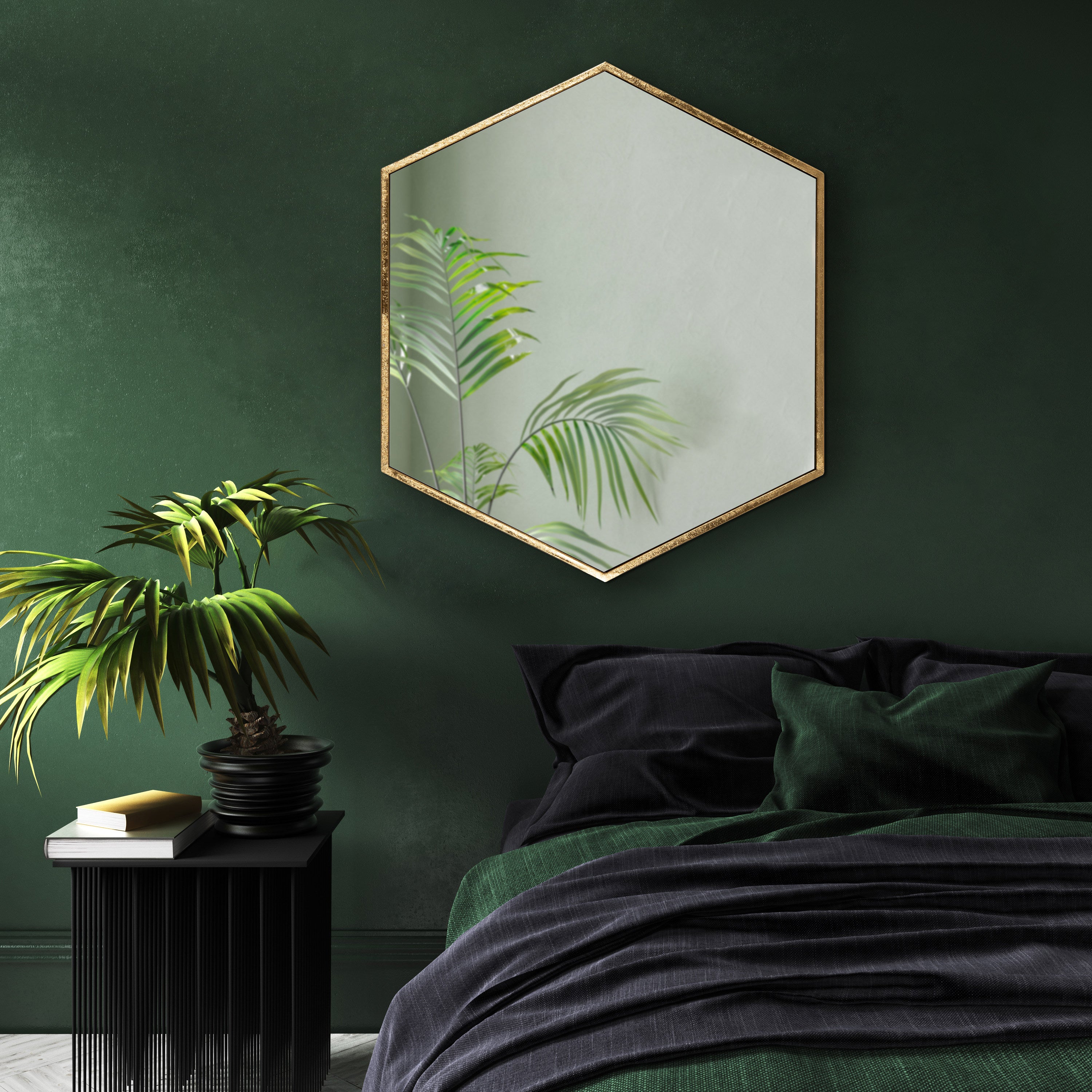 McNeer Hexagon Metal Wall Mirror